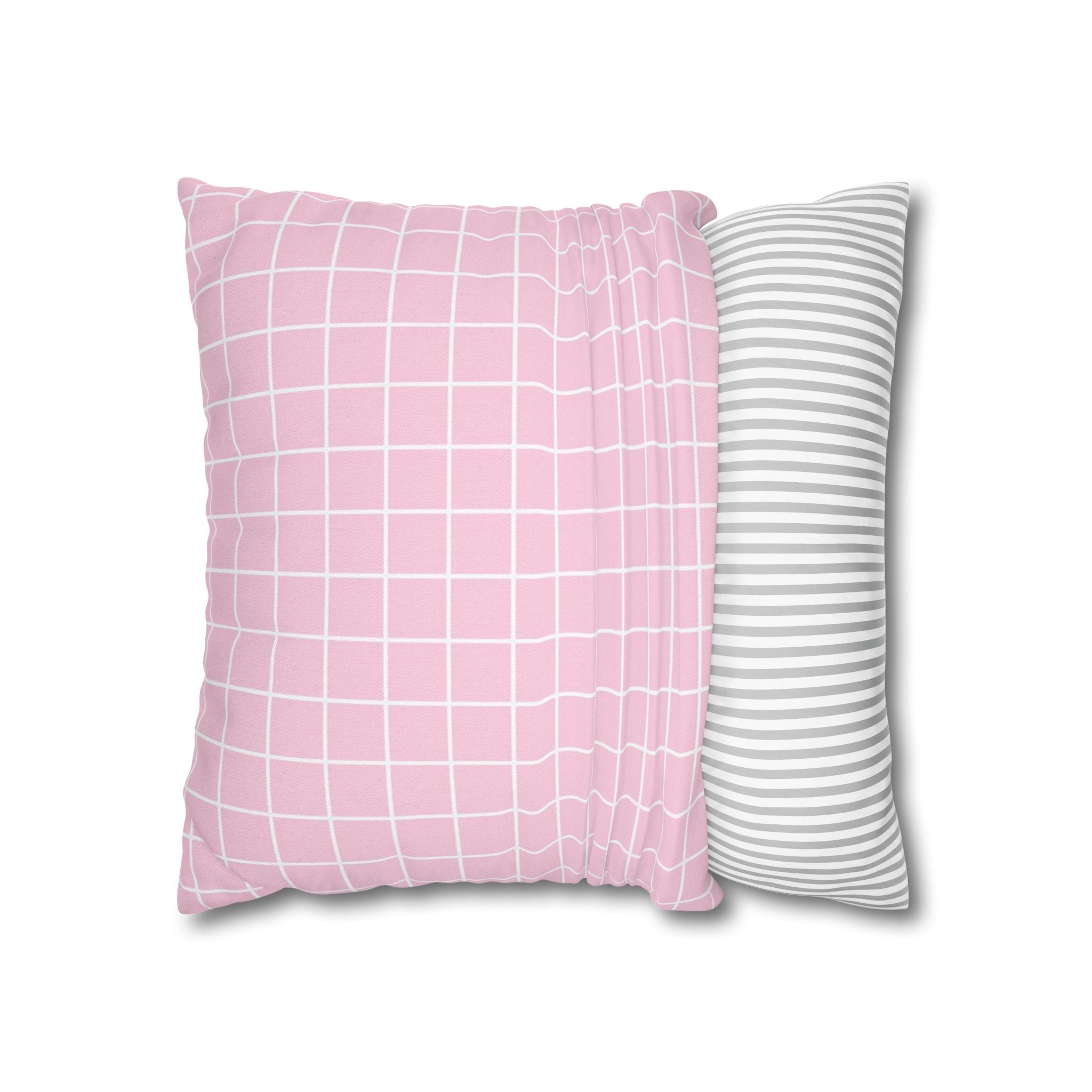 Pink Grid Pattern Throw Pillow, Artsulli - Art is Long, Life is Short, Home Decor, , , , , , , 