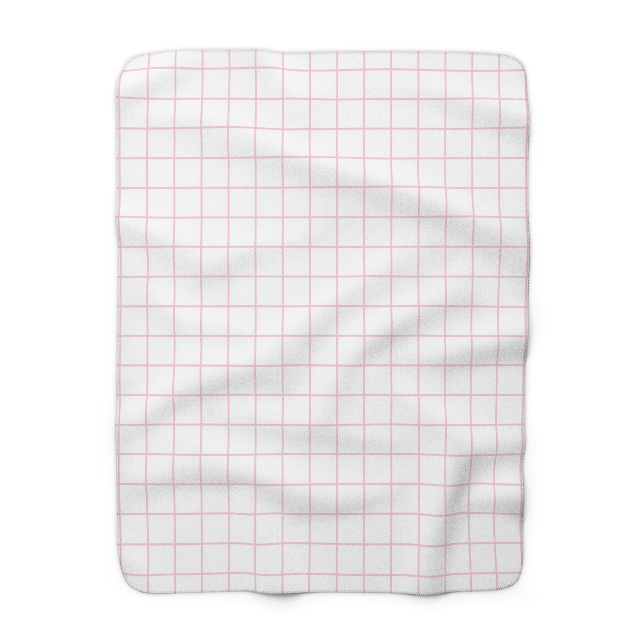 JAKKOUTTHEBXX Pink Grid Sherpa Fleece Blanket 2025