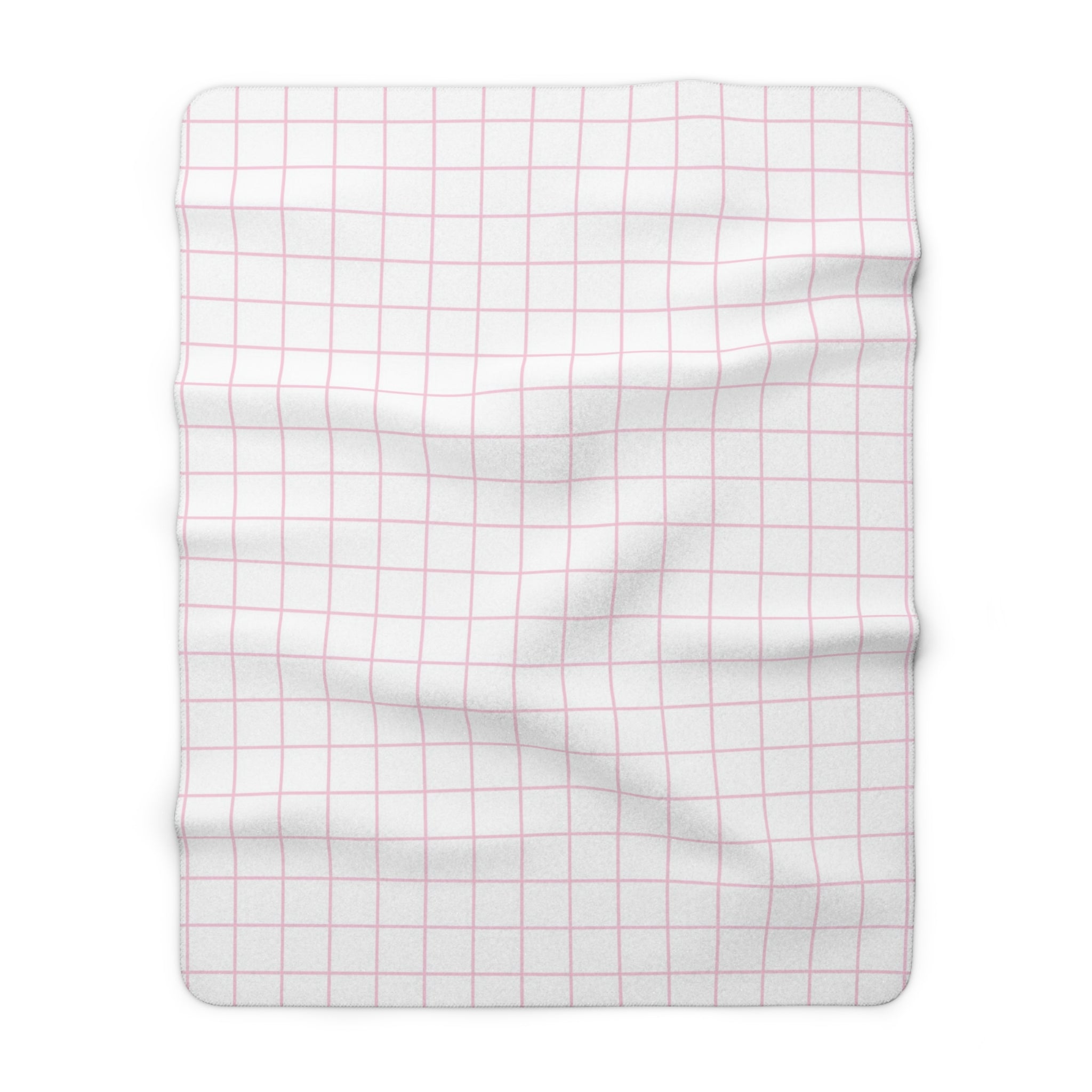 JAKKOUTTHEBXX Pink Grid Sherpa Fleece Blanket 2025
