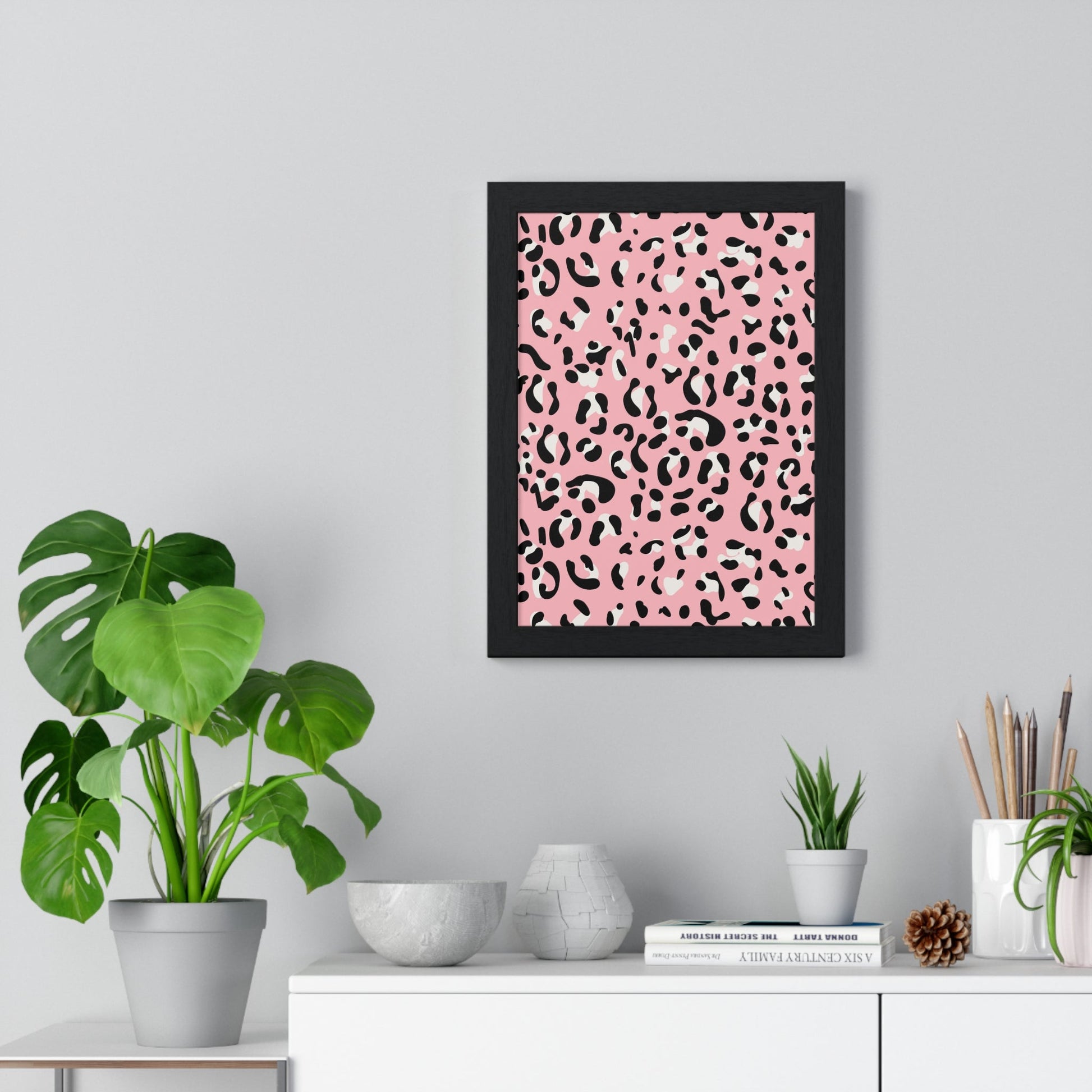 JAKKOUTTHEBXX Pink Leopard Framed Art Print 2025