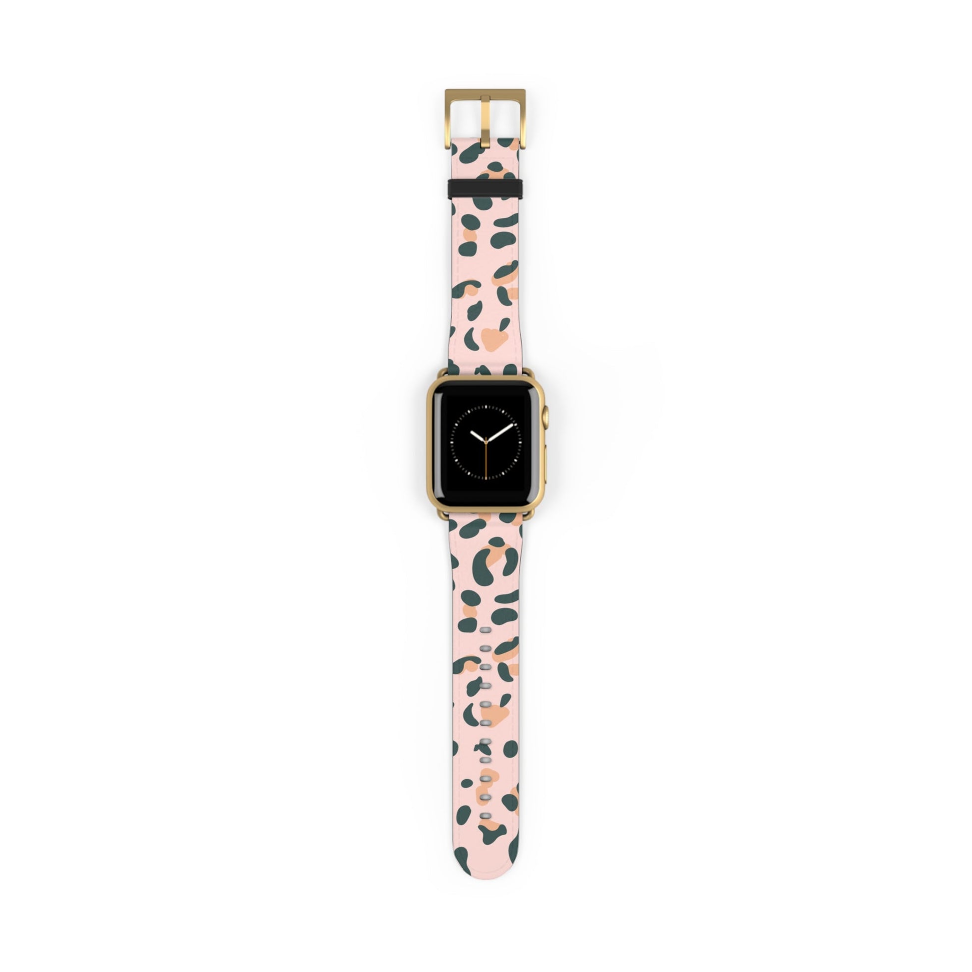 Pink Leopard Print Apple Watch Band, Artsulli - Art is Long, Life is Short, Accessories, Size, 38 - 41 mm, Color, Gold Matte, , , 26972359441552970213