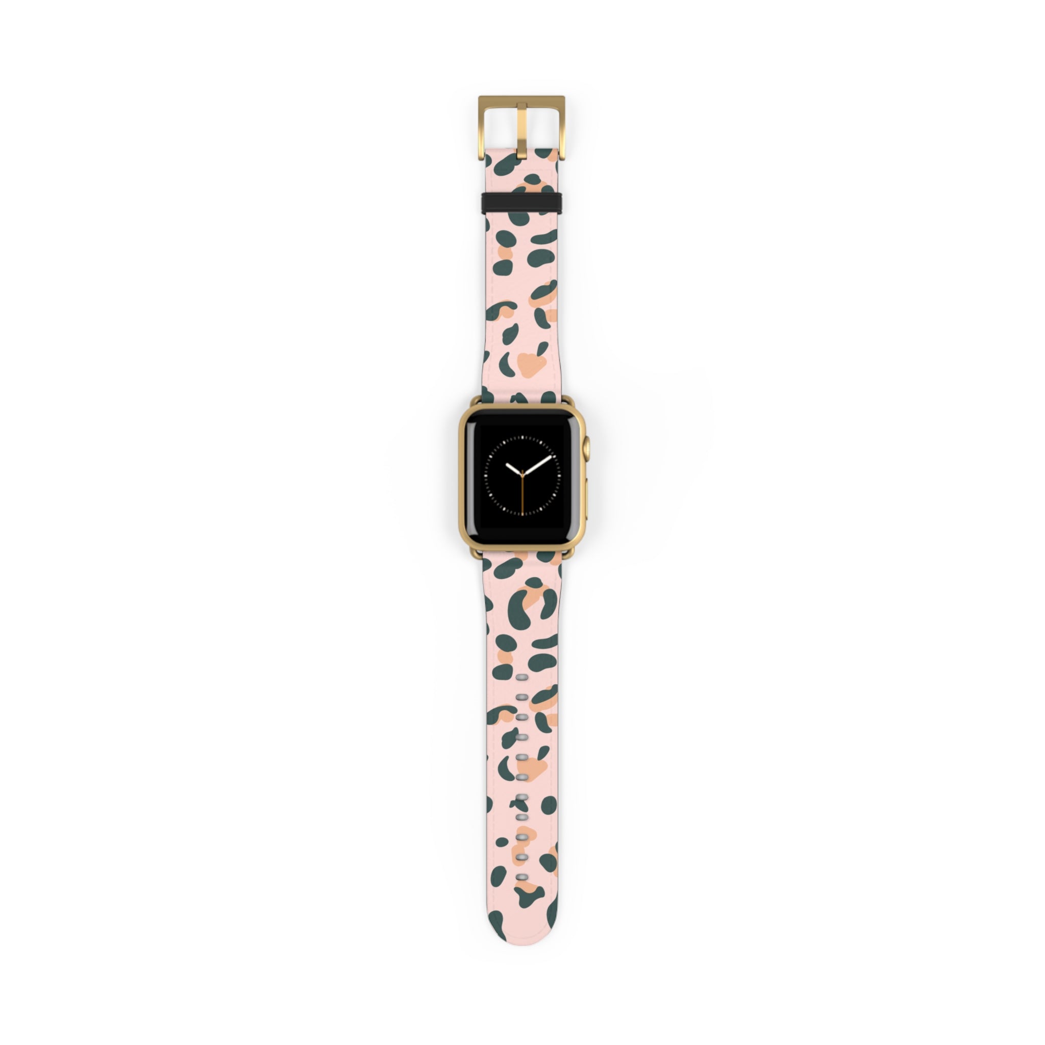 Pink Leopard Print Apple Watch Band, Artsulli - Art is Long, Life is Short, Accessories, Size, 38 - 41 mm, Color, Gold Matte, , , 26972359441552970213