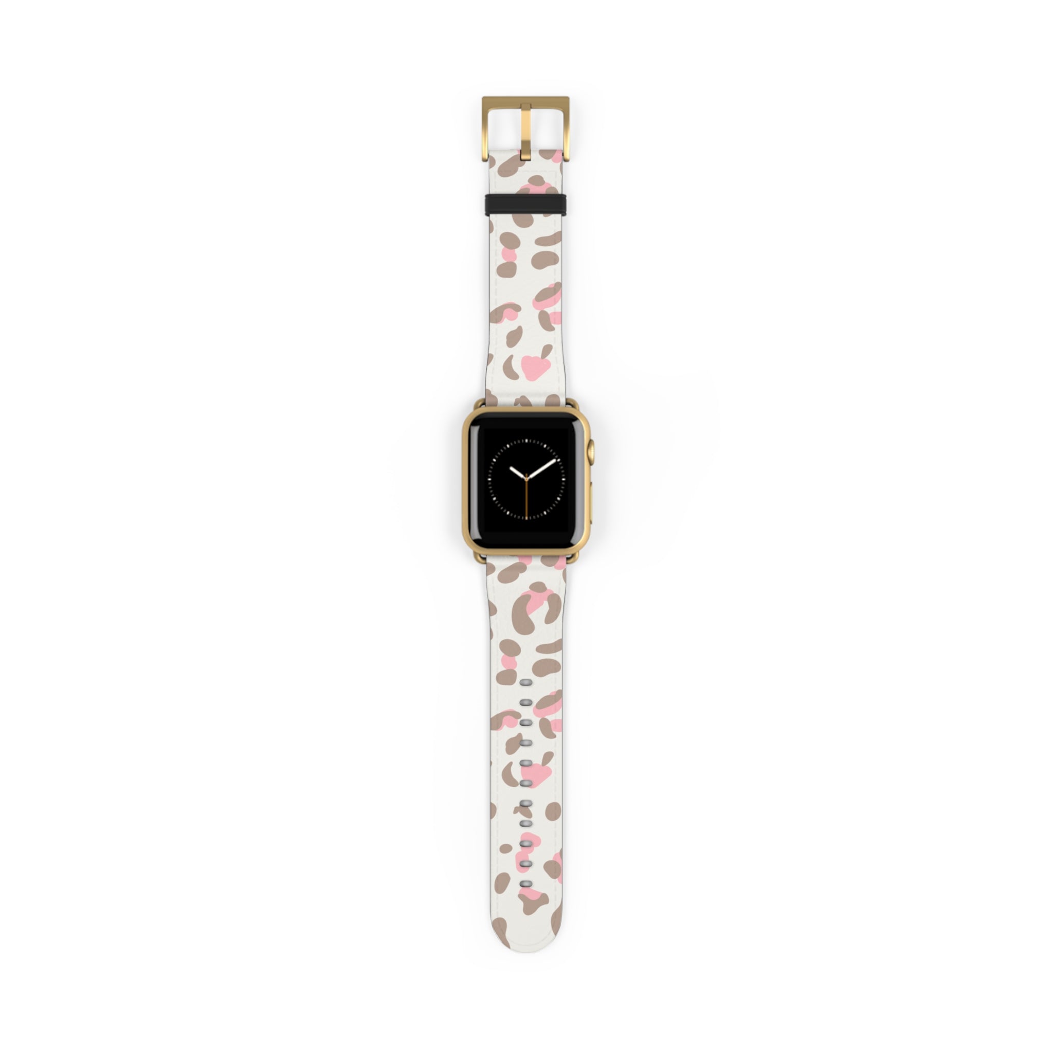 Pink Leopard Print Apple Watch Band, Artsulli - Art is Long, Life is Short, Accessories, Size, 38 - 41 mm, Color, Gold Matte, , , 89450010399652562216