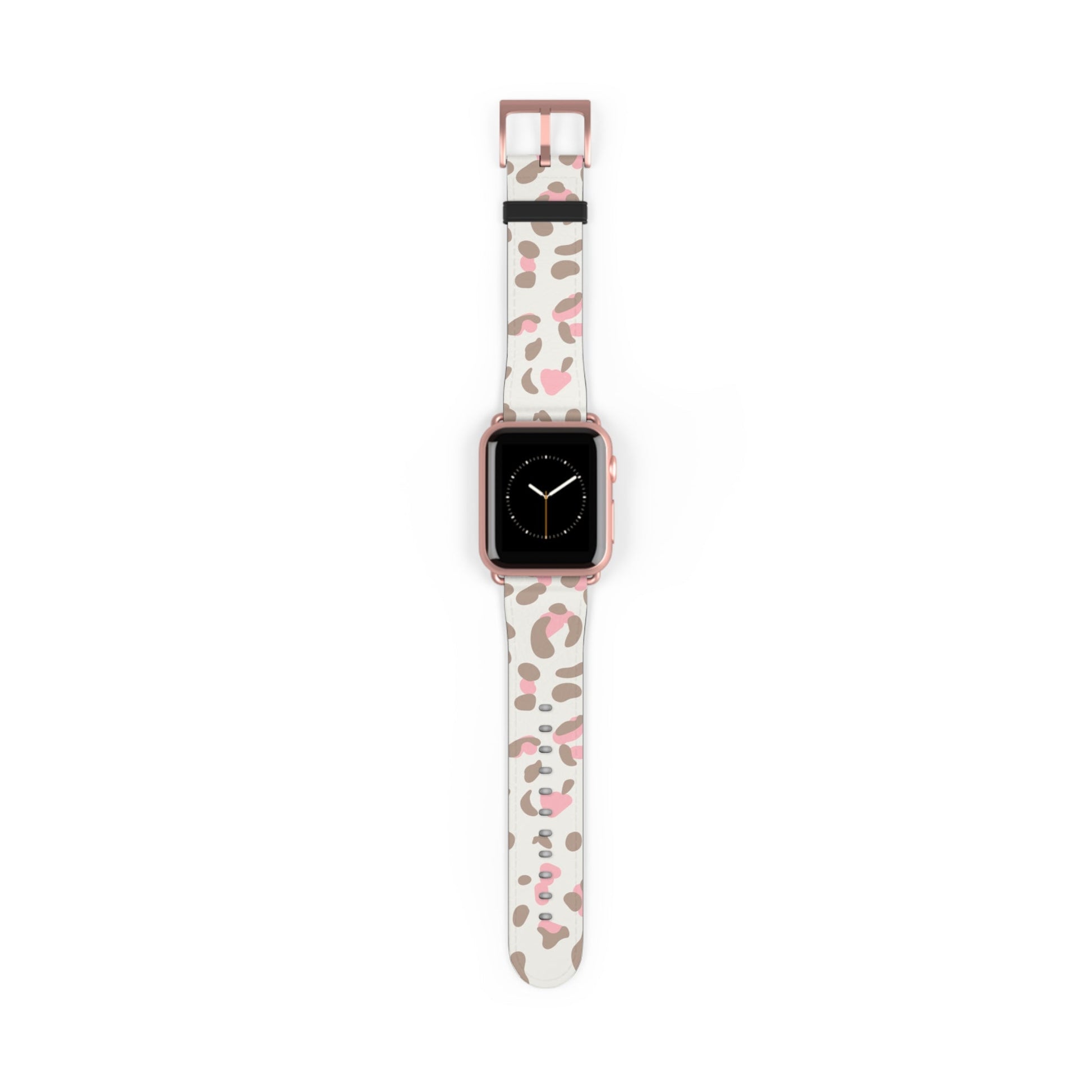 Pink Leopard Print Apple Watch Band, Artsulli - Art is Long, Life is Short, Accessories, Size, 38 - 41 mm, Color, Rose Gold Matte, , , 99750726761902567334