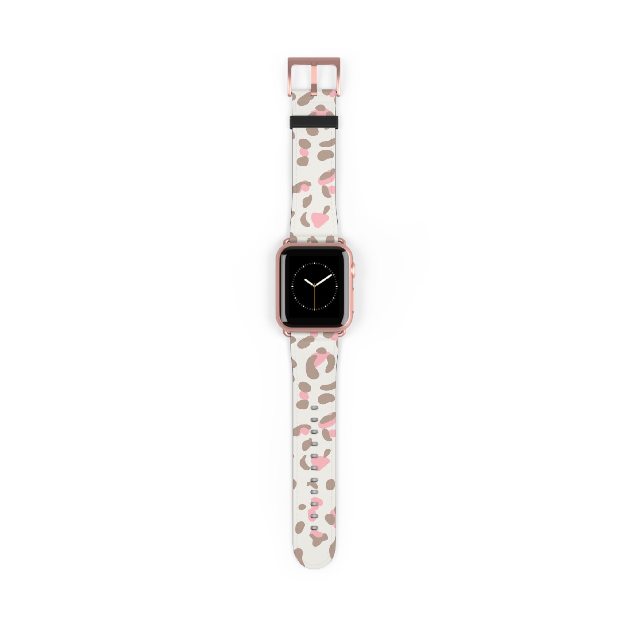 Pink Leopard Print Apple Watch Band, Artsulli - Art is Long, Life is Short, Accessories, Size, 38 - 41 mm, Color, Rose Gold Matte, , , 99750726761902567334
