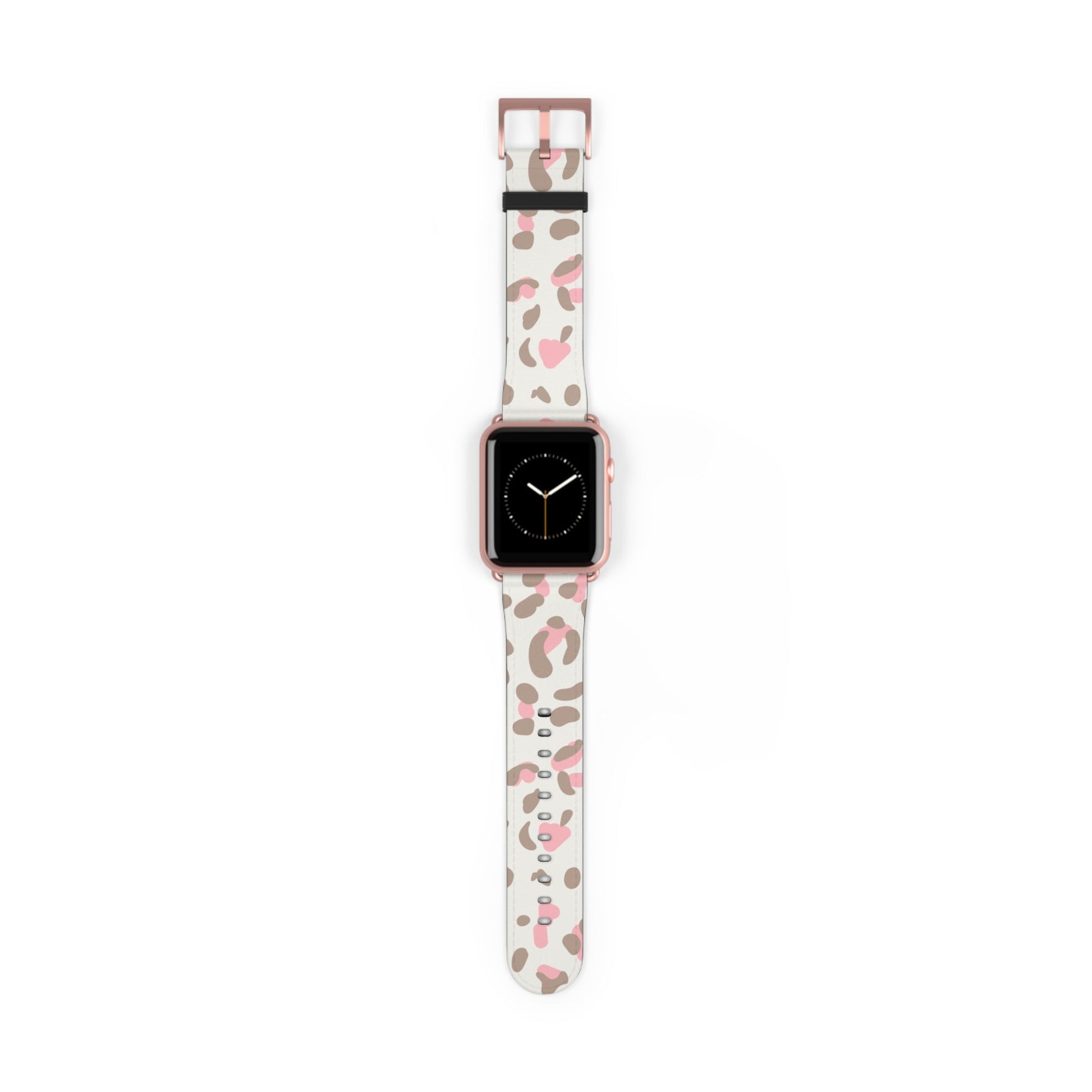Pink Leopard Print Apple Watch Band, Artsulli - Art is Long, Life is Short, Accessories, Size, 42 - 45 mm, Color, Rose Gold Matte, , , 23956848986340393150