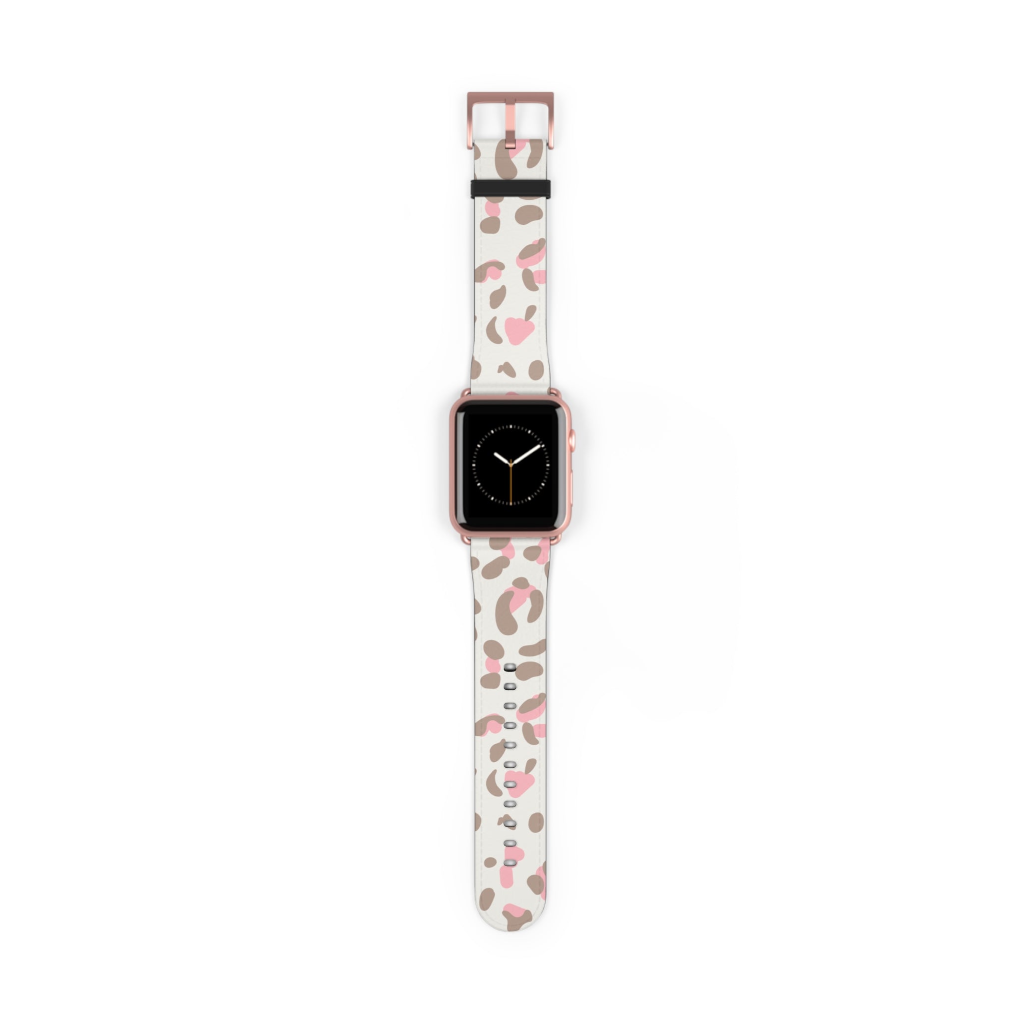 Pink Leopard Print Apple Watch Band, Artsulli - Art is Long, Life is Short, Accessories, Size, 42 - 45 mm, Color, Rose Gold Matte, , , 23956848986340393150