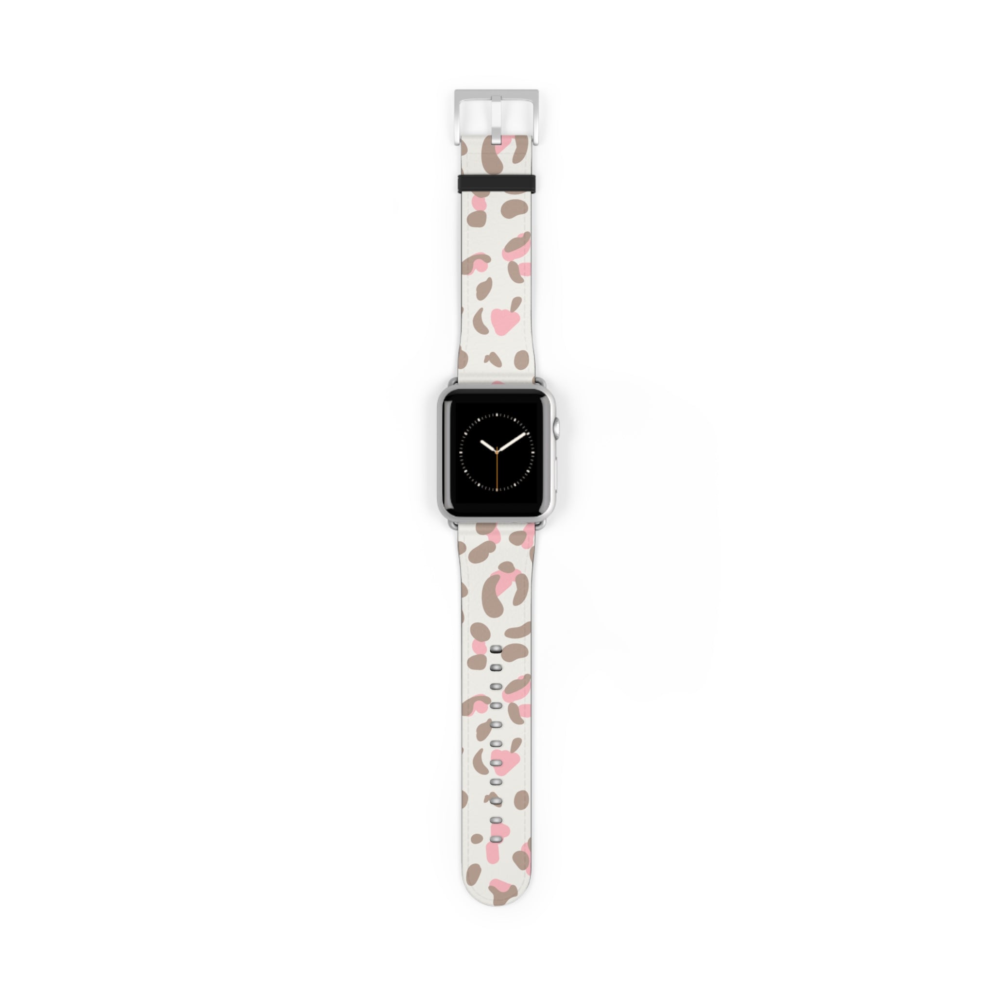Pink Leopard Print Apple Watch Band, Artsulli - Art is Long, Life is Short, Accessories, Size, 42 - 45 mm, Color, Silver Matte, , , 28816983881979624455