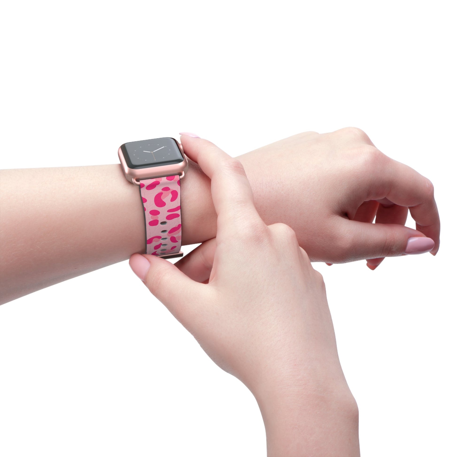 Pink Leopard Print Apple Watch Band, Artsulli - Art is Long, Life is Short, Accessories, , , , , , , 