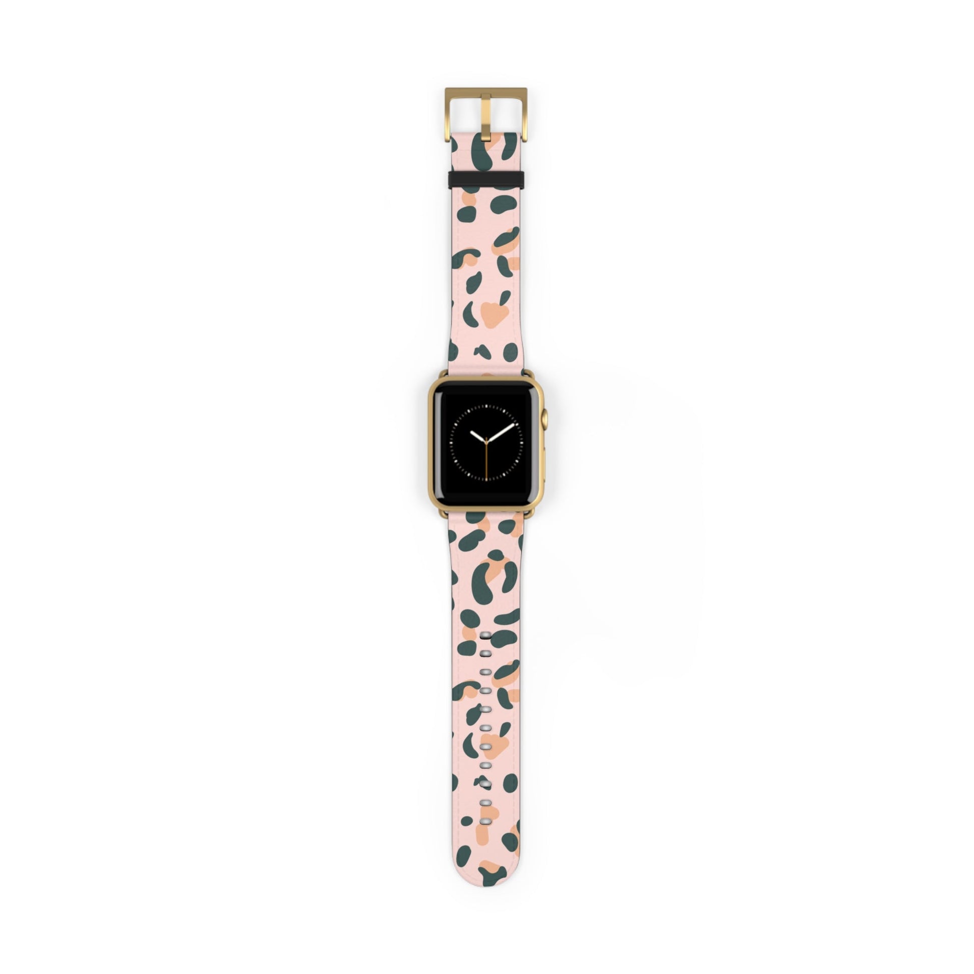 Pink Leopard Print Apple Watch Band, Artsulli - Art is Long, Life is Short, Accessories, Size, 42 - 45 mm, Color, Gold Matte, , , 74280489936477272808
