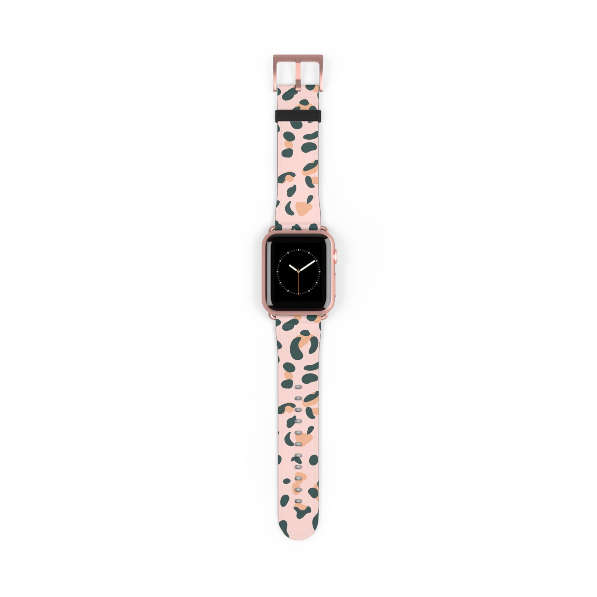 Pink Leopard Print Apple Watch Band, Artsulli - Art is Long, Life is Short, Accessories, Size, 38 - 41 mm, Color, Rose Gold Matte, , , 21433607063529375336