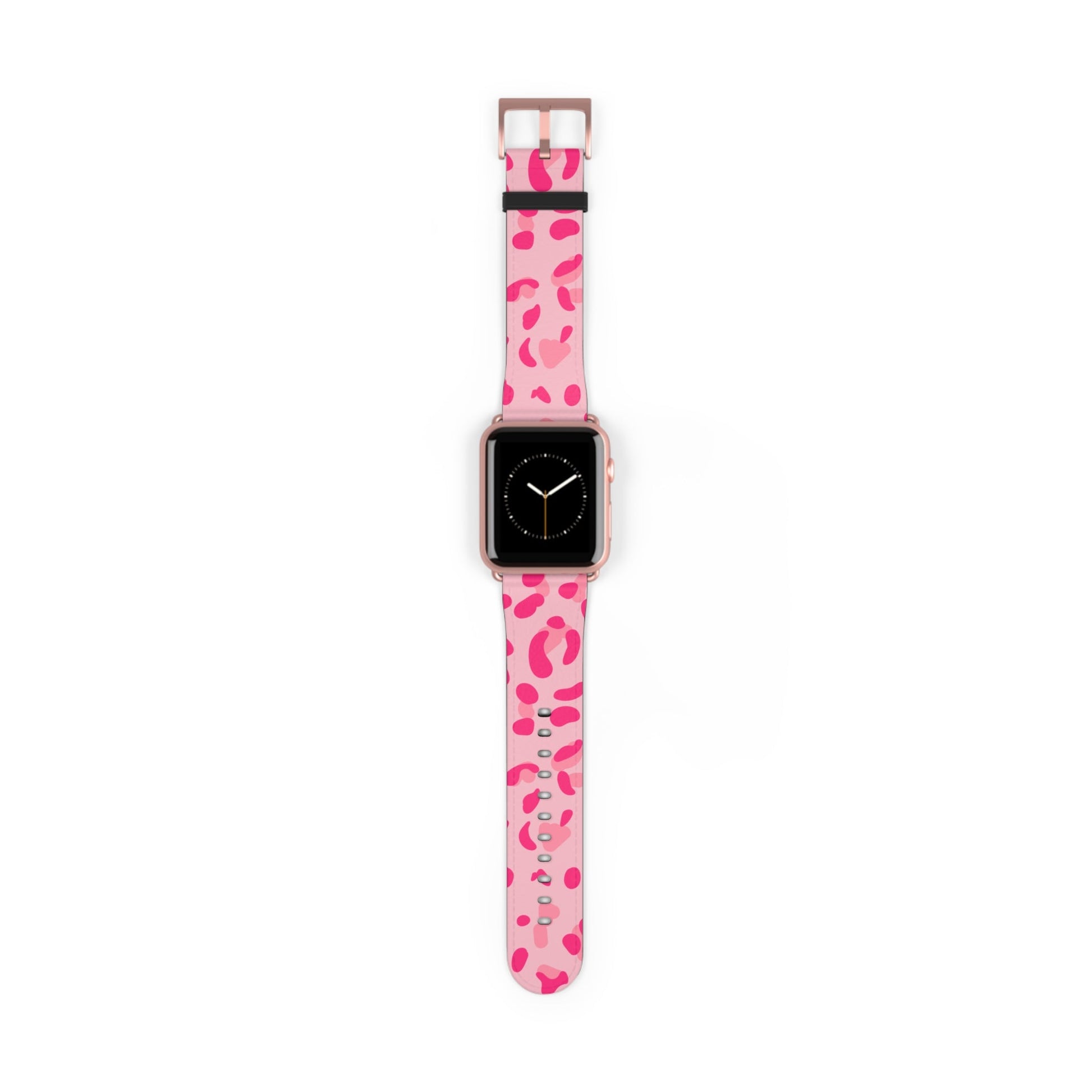 Pink Leopard Print Apple Watch Band, Artsulli - Art is Long, Life is Short, Accessories, Size, 42 - 45 mm, Color, Rose Gold Matte, , , 15464431137908552818