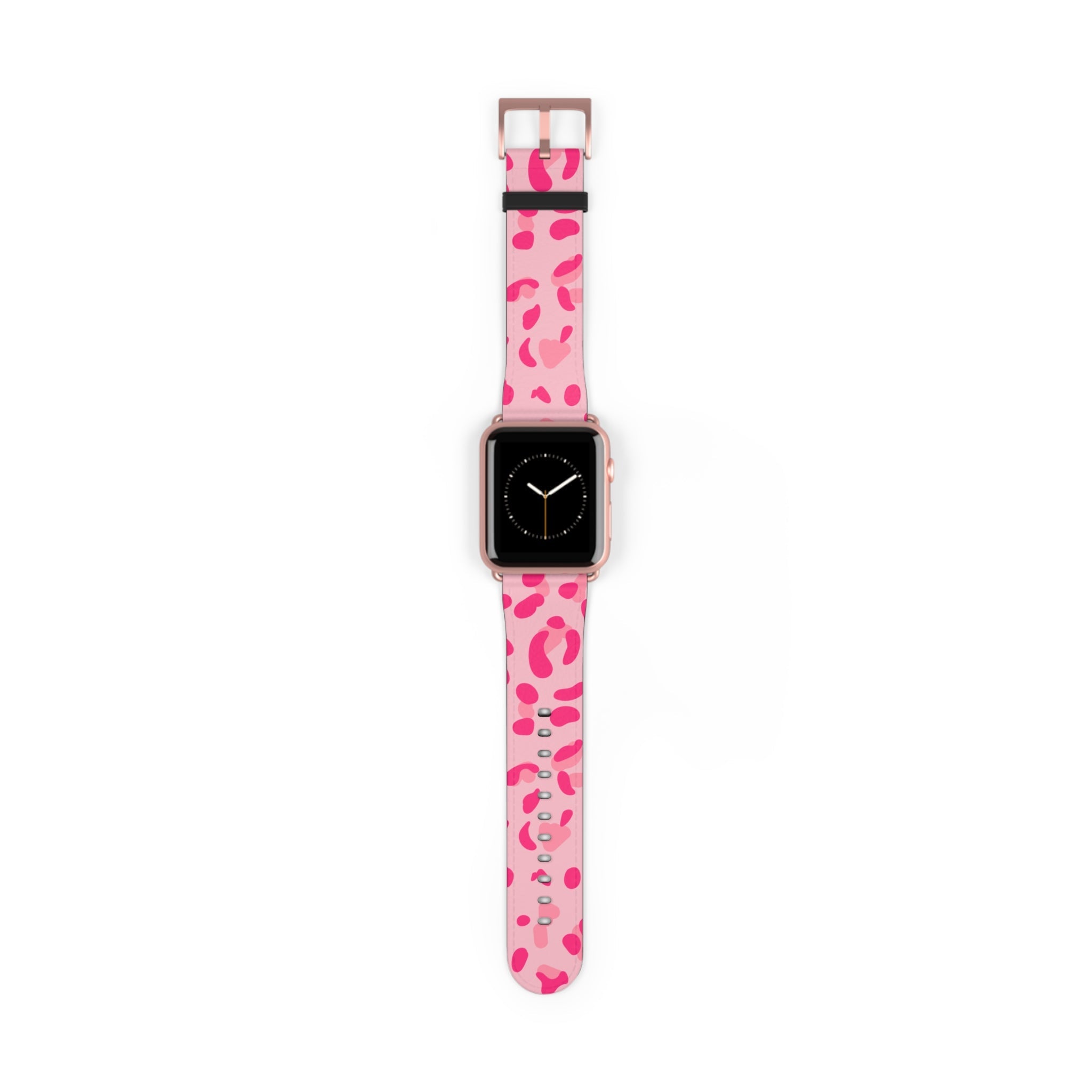 Pink Leopard Print Apple Watch Band, Artsulli - Art is Long, Life is Short, Accessories, Size, 42 - 45 mm, Color, Rose Gold Matte, , , 15464431137908552818
