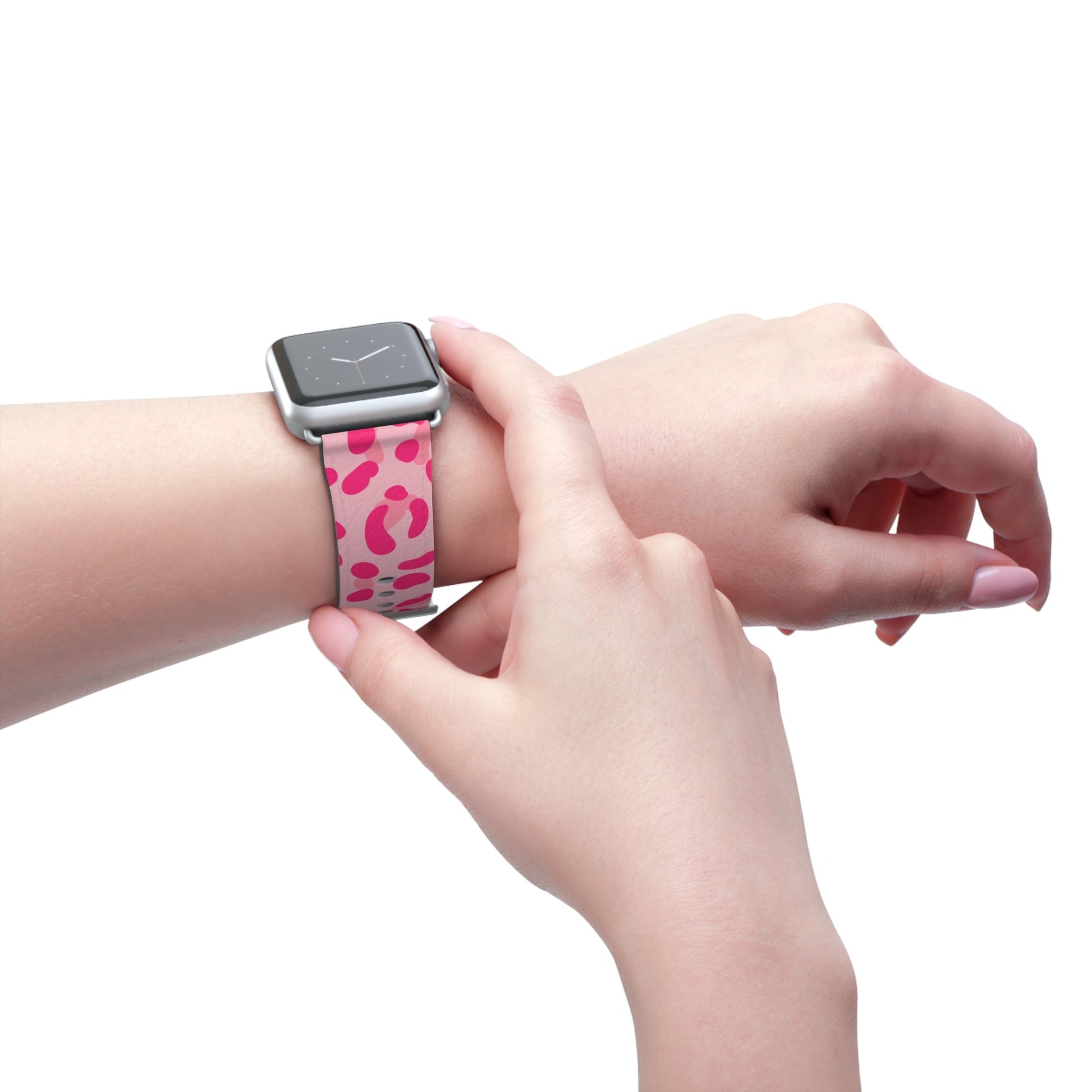Pink Leopard Print Apple Watch Band, Artsulli - Art is Long, Life is Short, Accessories, , , , , , , 