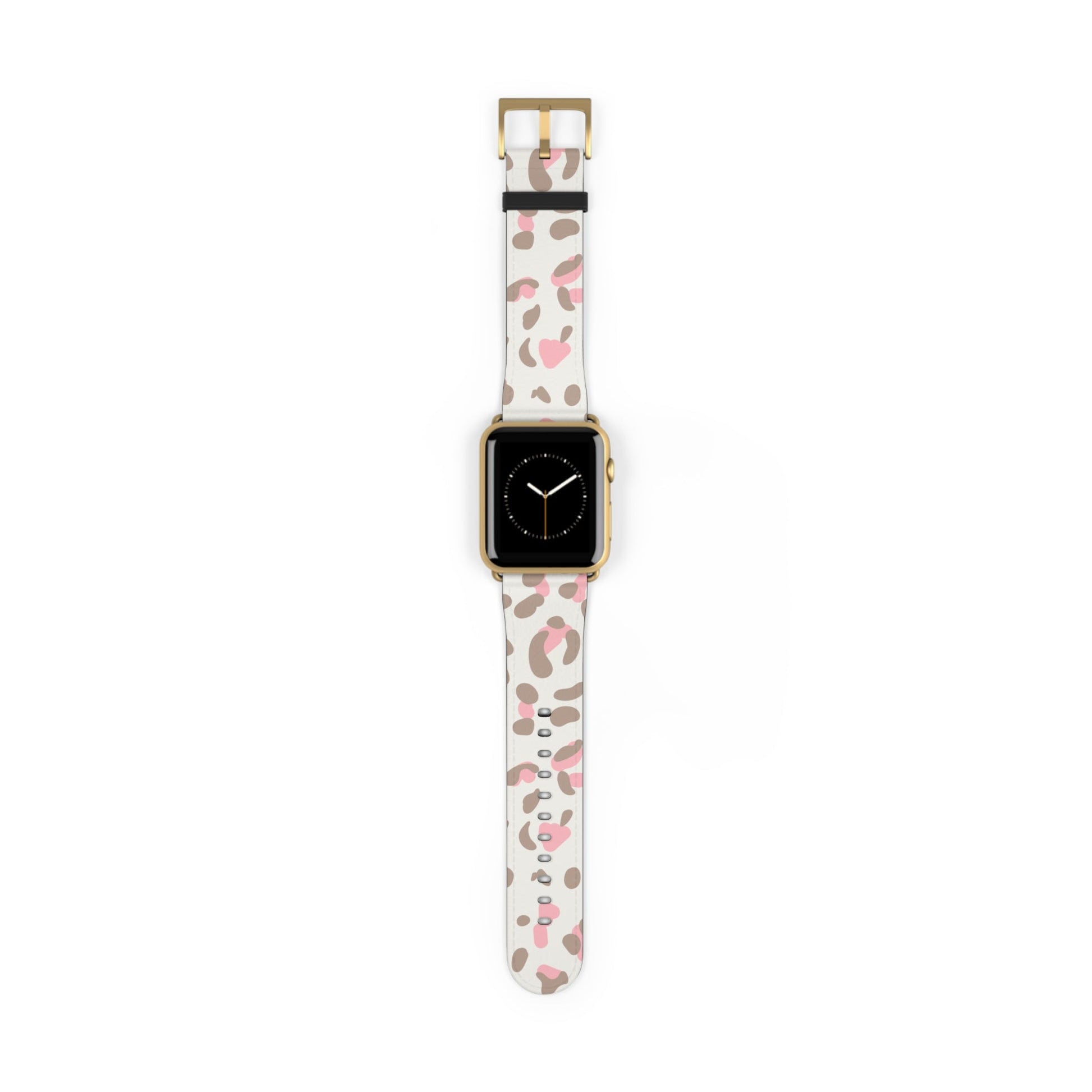 Pink Leopard Print Apple Watch Band, Artsulli - Art is Long, Life is Short, Accessories, Size, 42 - 45 mm, Color, Gold Matte, , , 80922209408531275379