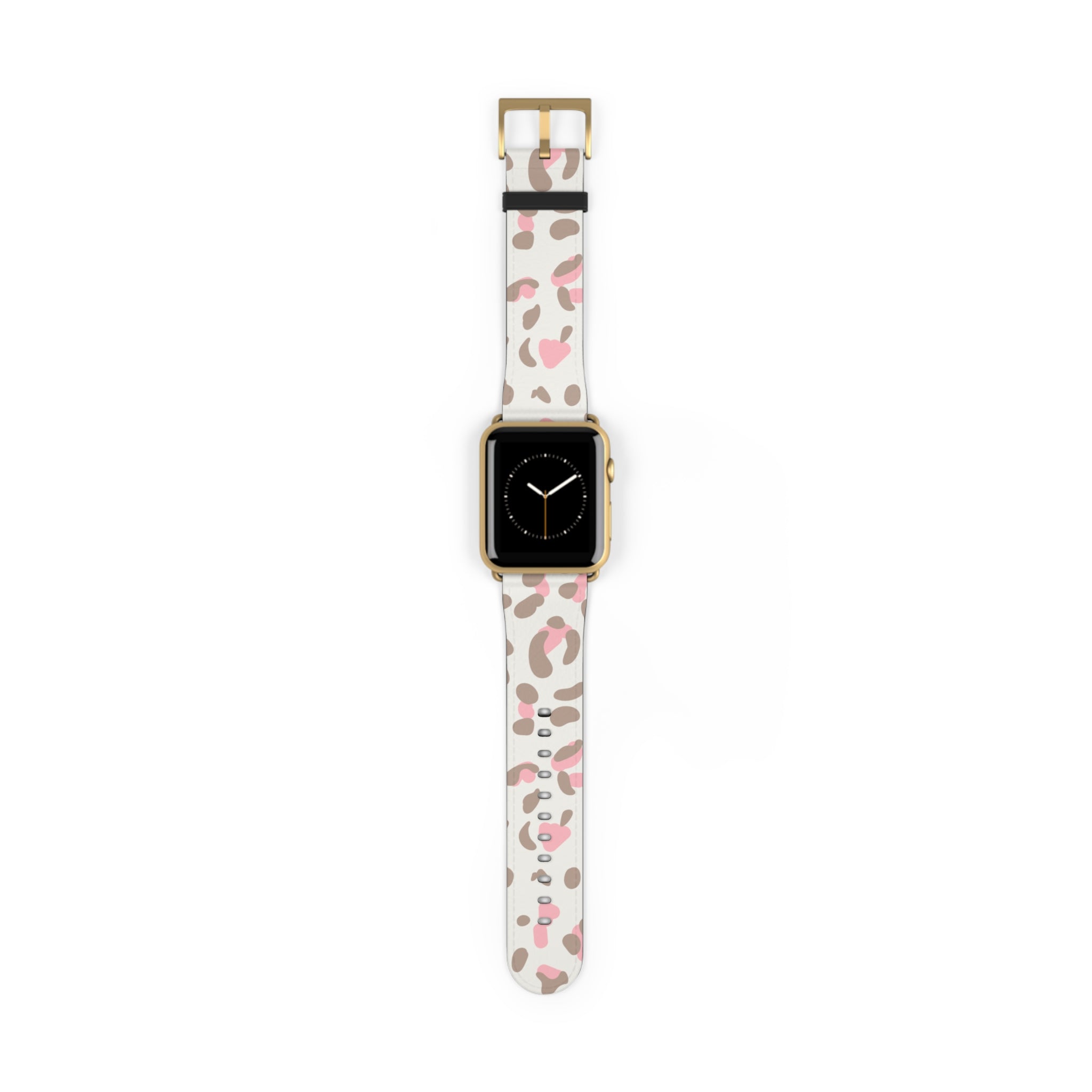 Pink Leopard Print Apple Watch Band, Artsulli - Art is Long, Life is Short, Accessories, Size, 42 - 45 mm, Color, Gold Matte, , , 80922209408531275379
