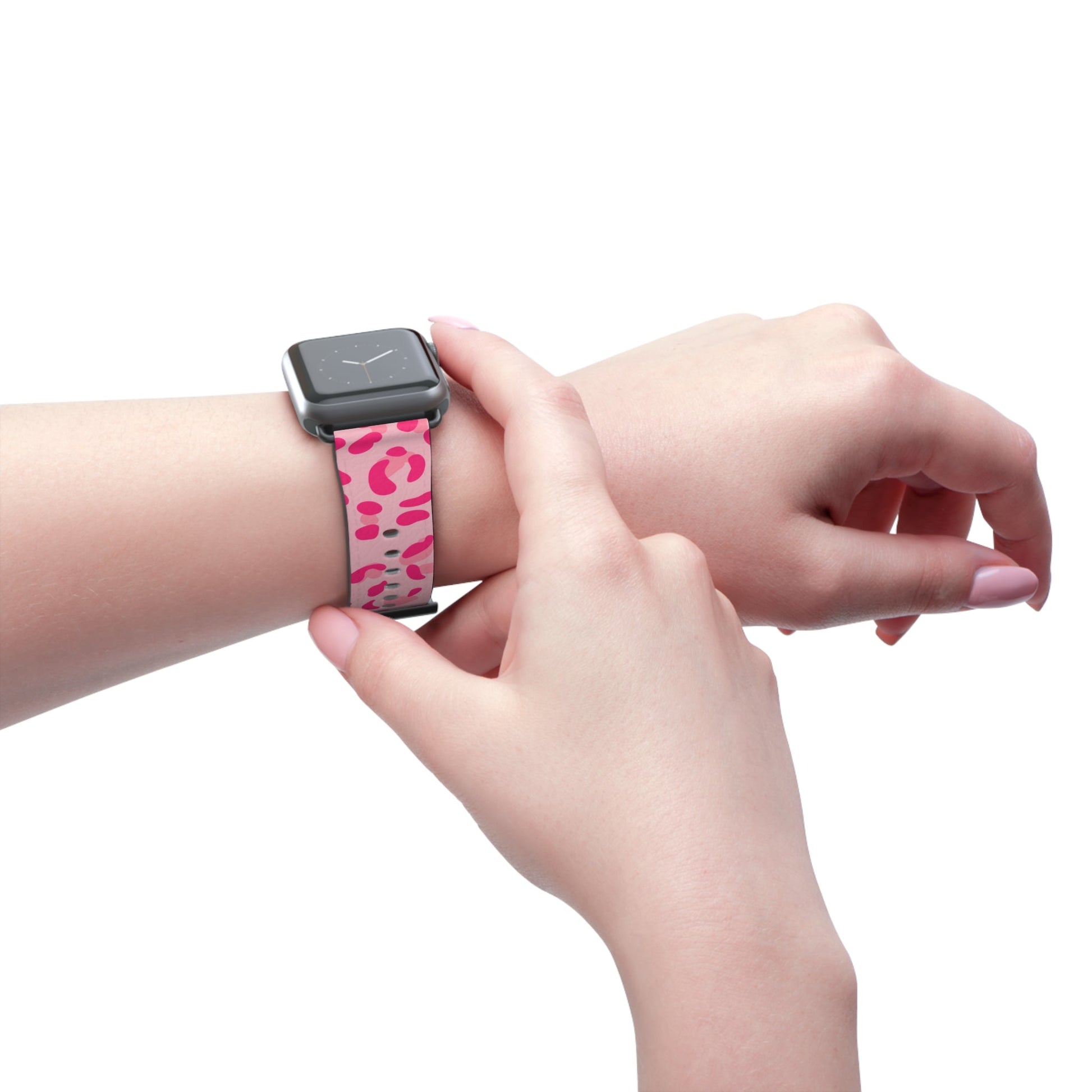 Pink Leopard Print Apple Watch Band, Artsulli - Art is Long, Life is Short, Accessories, , , , , , , 