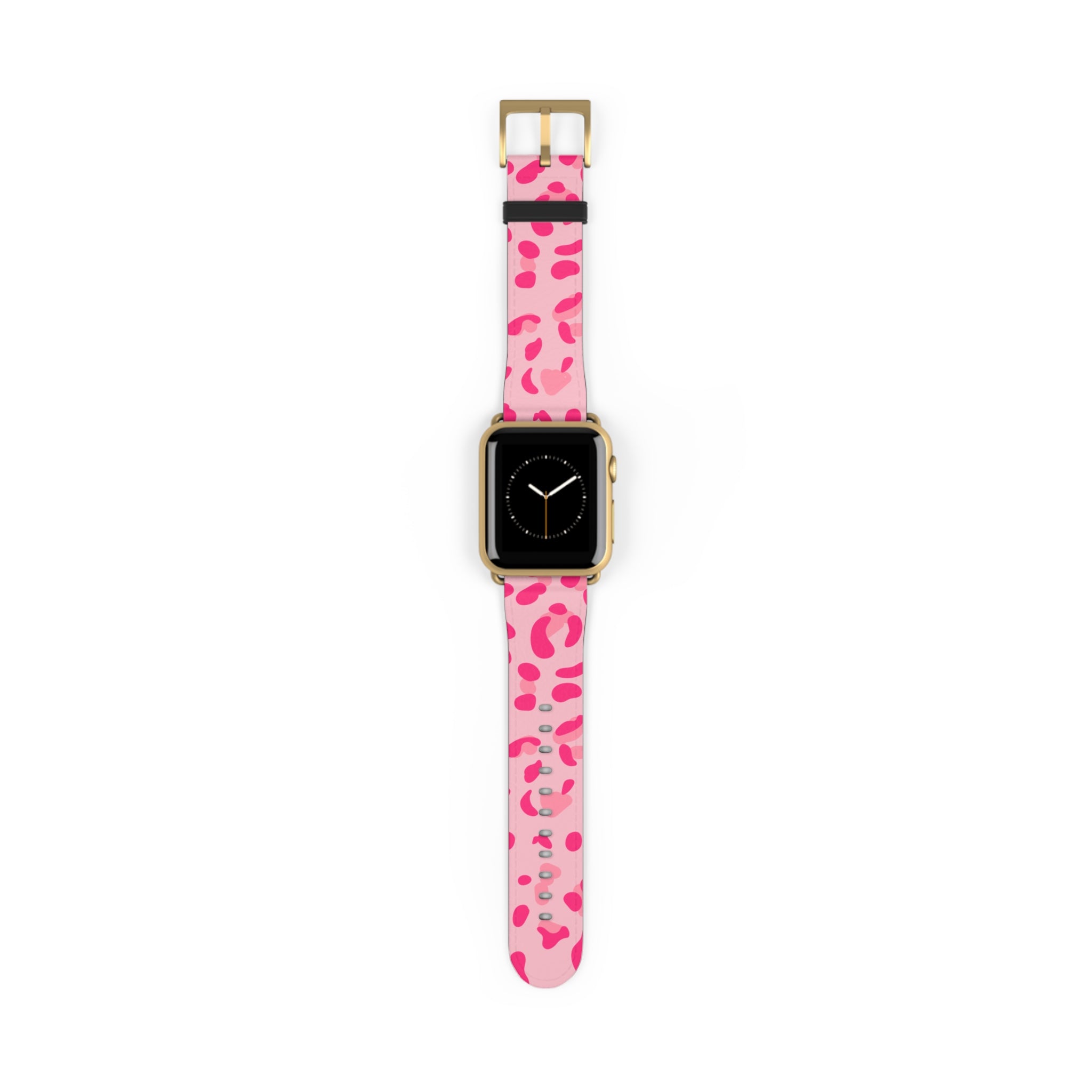 Pink Leopard Print Apple Watch Band, Artsulli - Art is Long, Life is Short, Accessories, Size, 38 - 41 mm, Color, Gold Matte, , , 47828185215431462922
