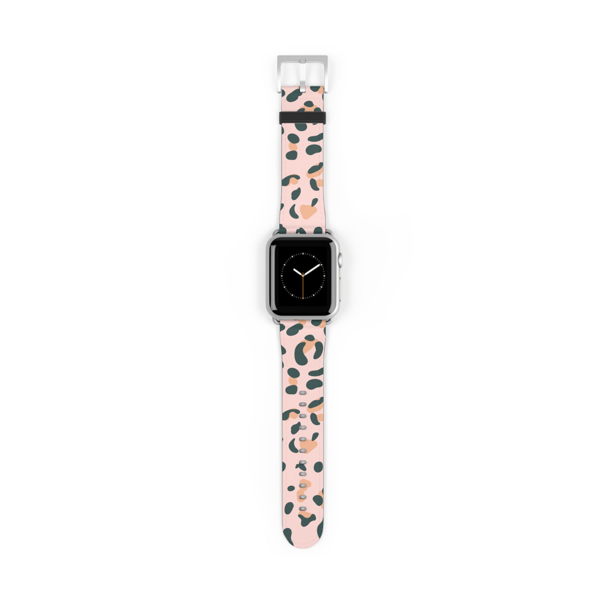 Pink Leopard Print Apple Watch Band, Artsulli - Art is Long, Life is Short, Accessories, Size, 38 - 41 mm, Color, Silver Matte, , , 96339407394718918284
