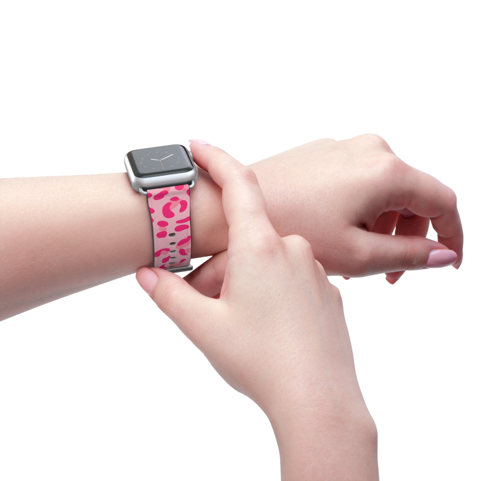 Pink Leopard Print Apple Watch Band, Artsulli - Art is Long, Life is Short, Accessories, , , , , , , 