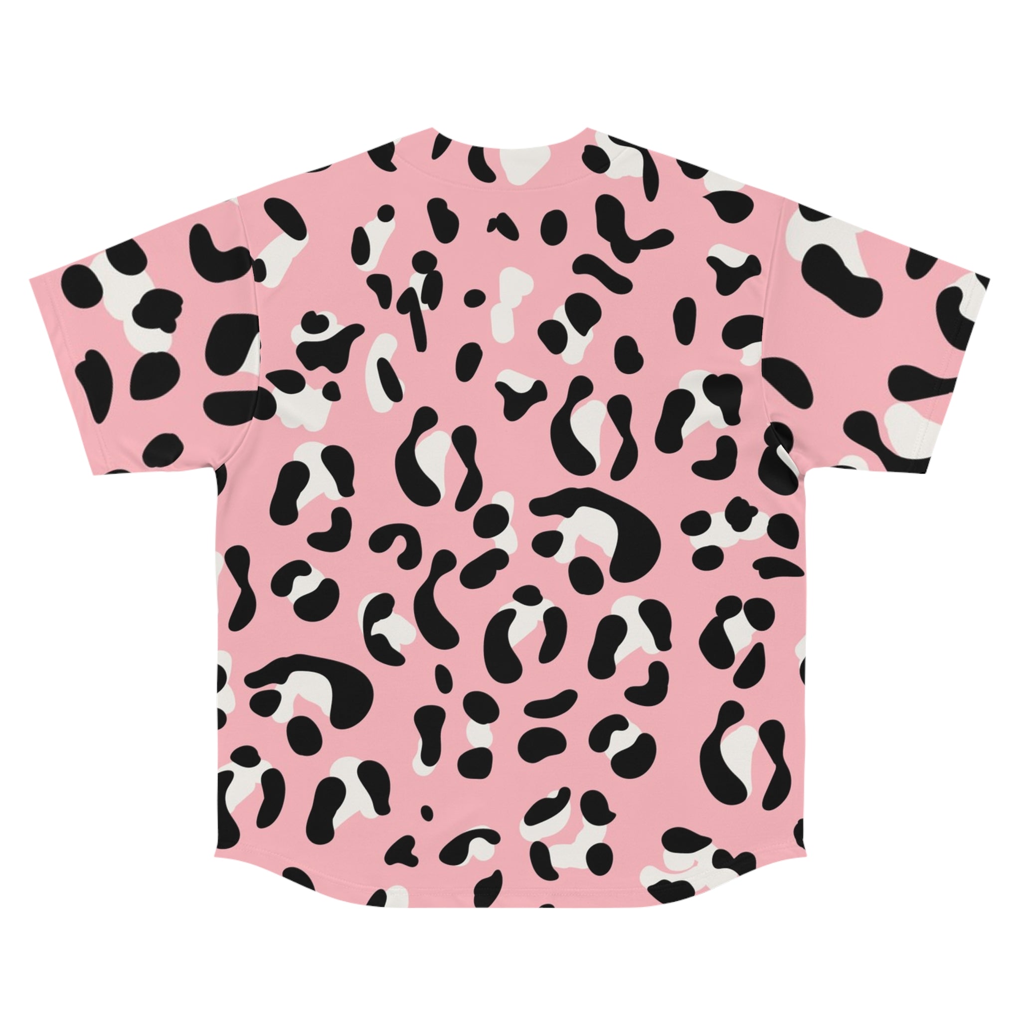 JAKKOUTTHEBXX Pink Leopard Print Baseball Jersey 2025