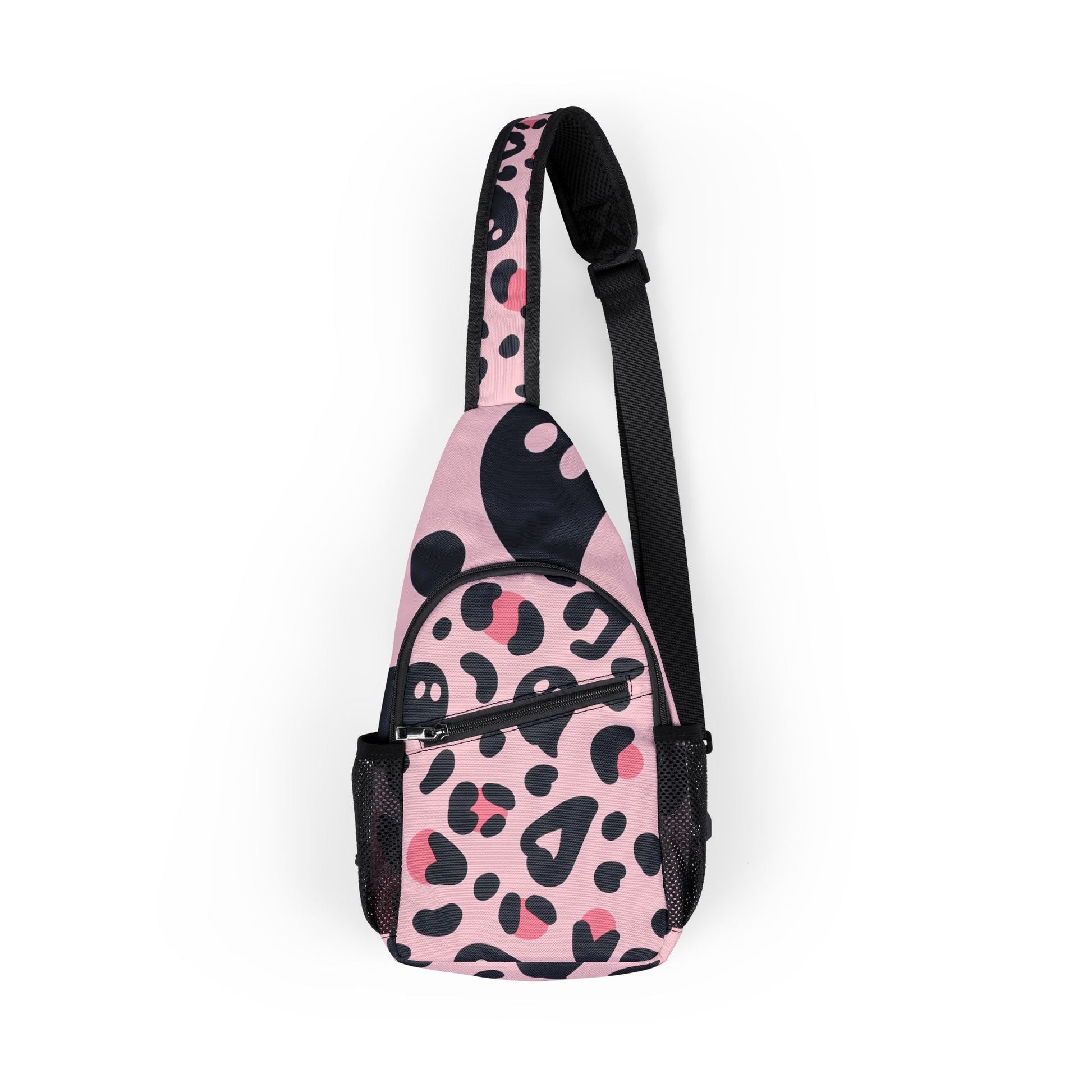 Printify Pink Leopard Print Chest Bag 2025