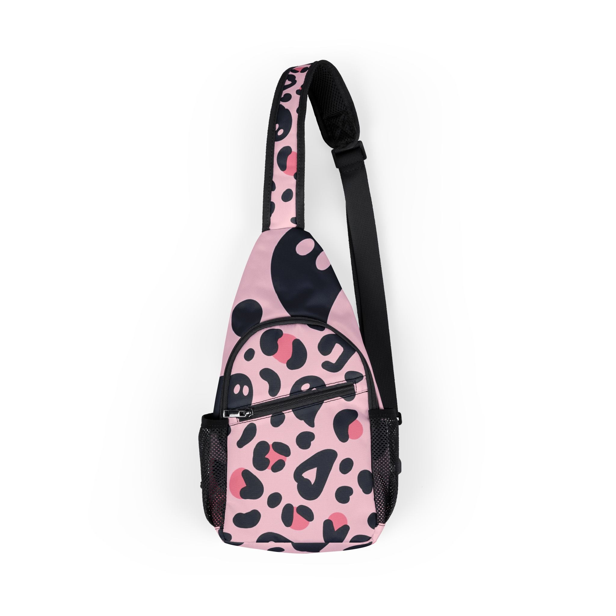 Printify Pink Leopard Print Chest Bag 2025