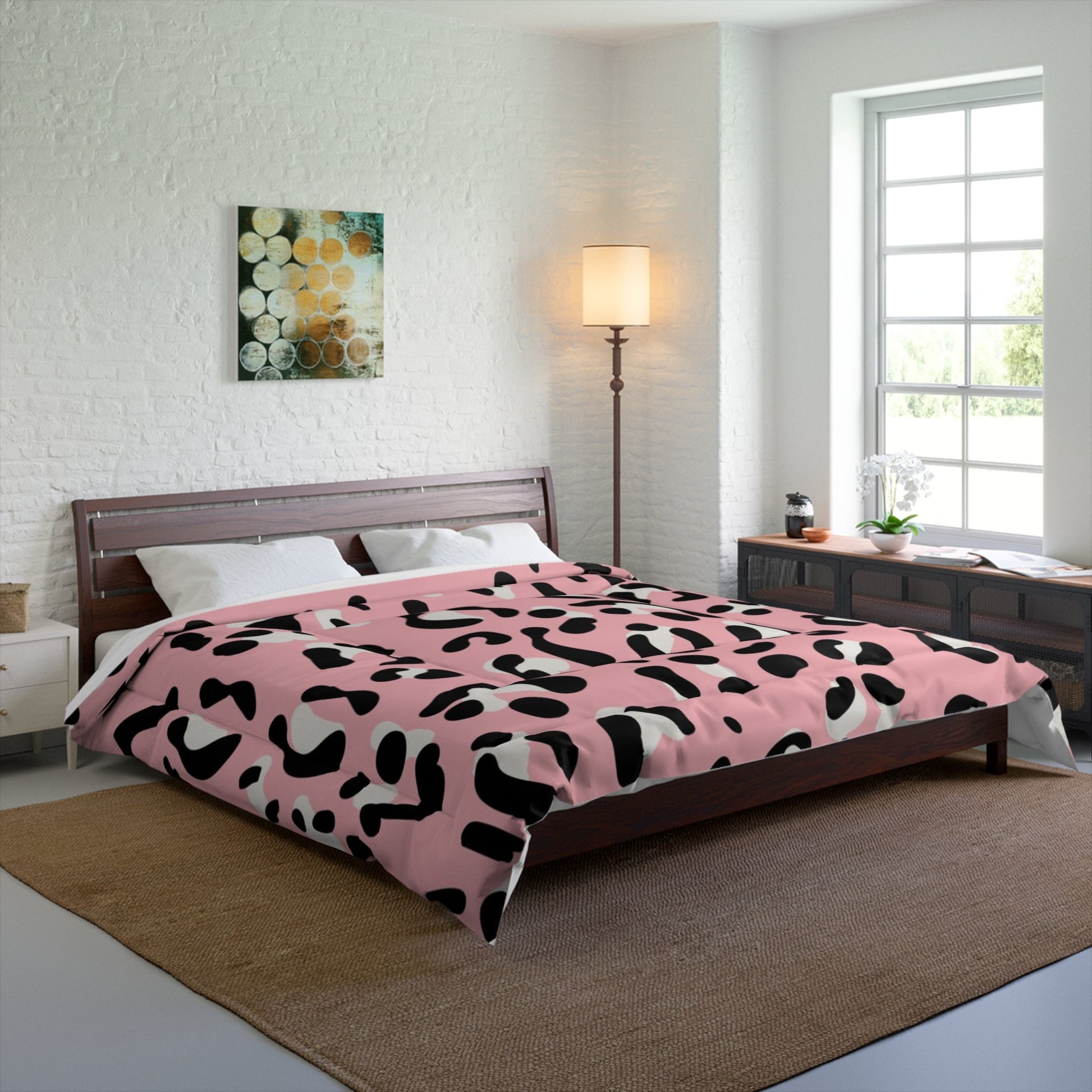 JAKKOUTTHEBXX Pink Leopard Print Comforter 2025