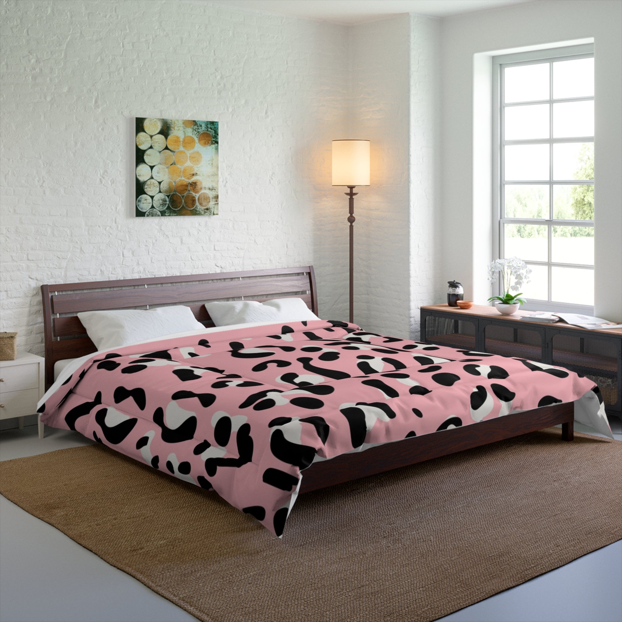 JAKKOUTTHEBXX Pink Leopard Print Comforter 2025
