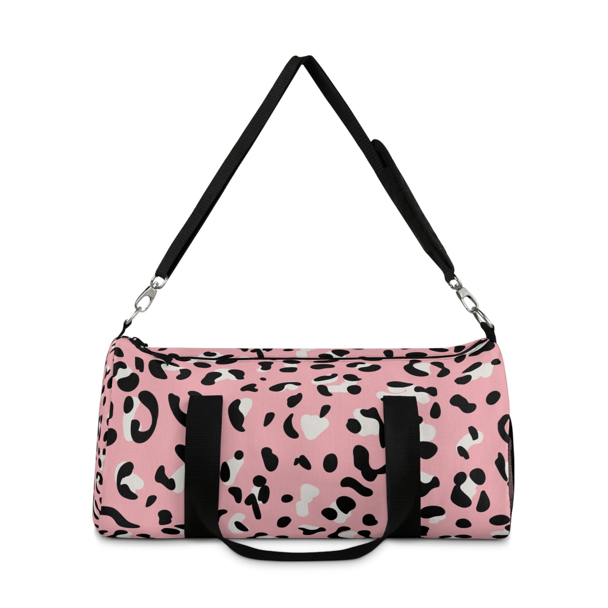 JAKKOUTTHEBXX Pink Leopard Print Duffel Bags 2025