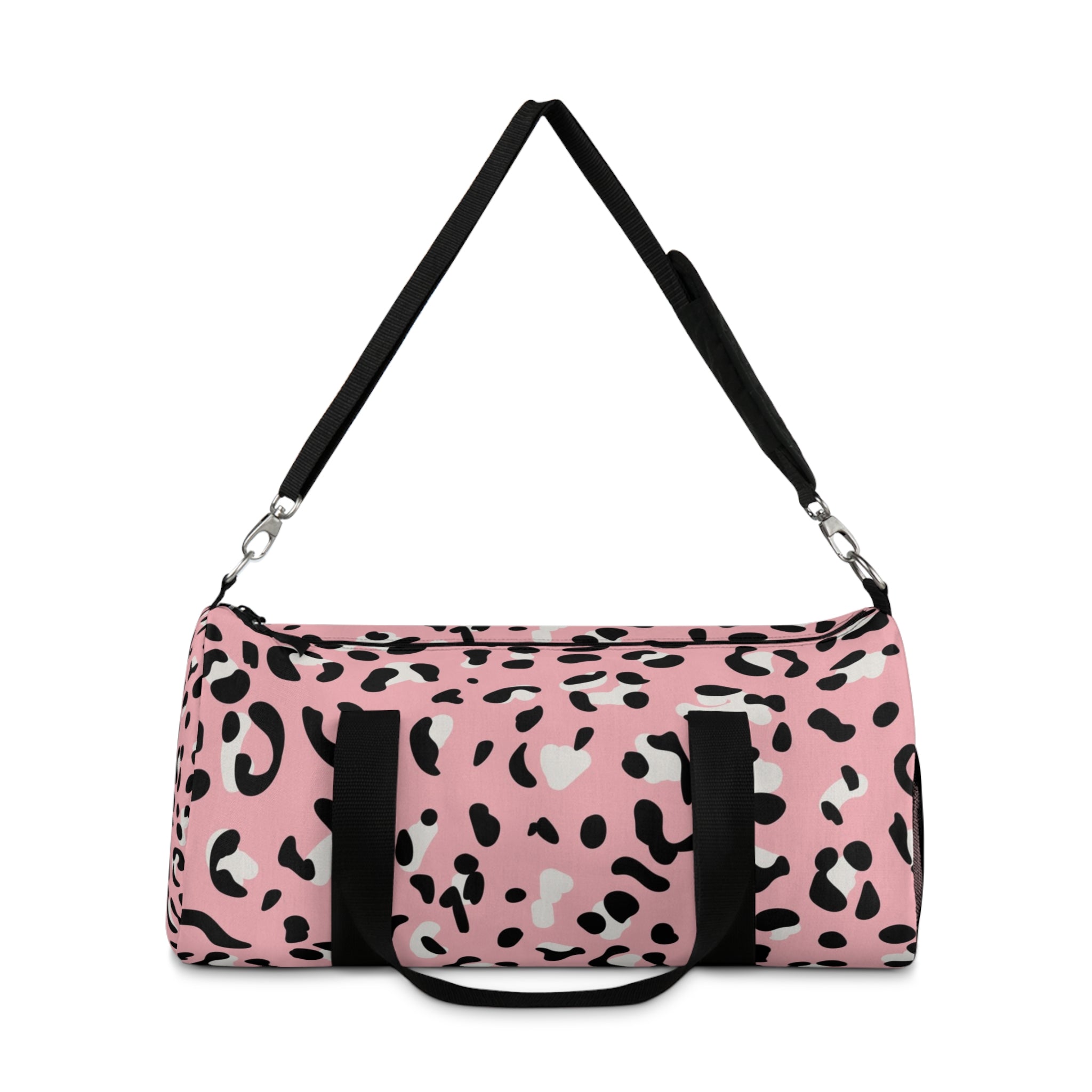 JAKKOUTTHEBXX Pink Leopard Print Duffel Bags 2025