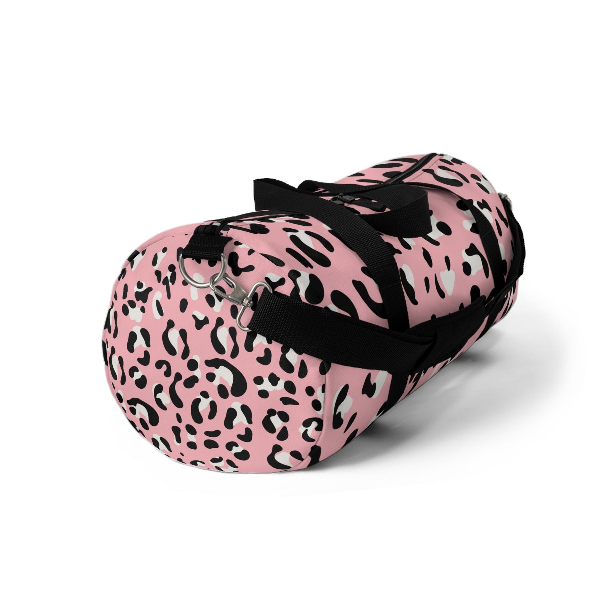 JAKKOUTTHEBXX Pink Leopard Print Duffel Bags 2025