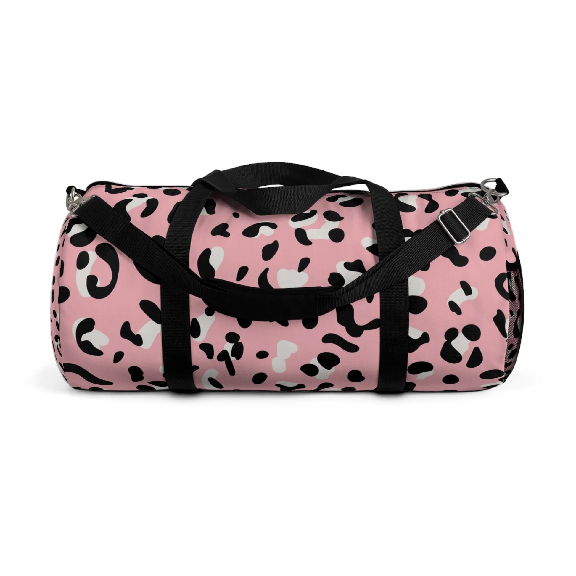 Pink Leopard Print Duffel Bags, Artsulli - Art is Long, Life is Short, Bags, Size, Large, , , , , 30258102354792289435