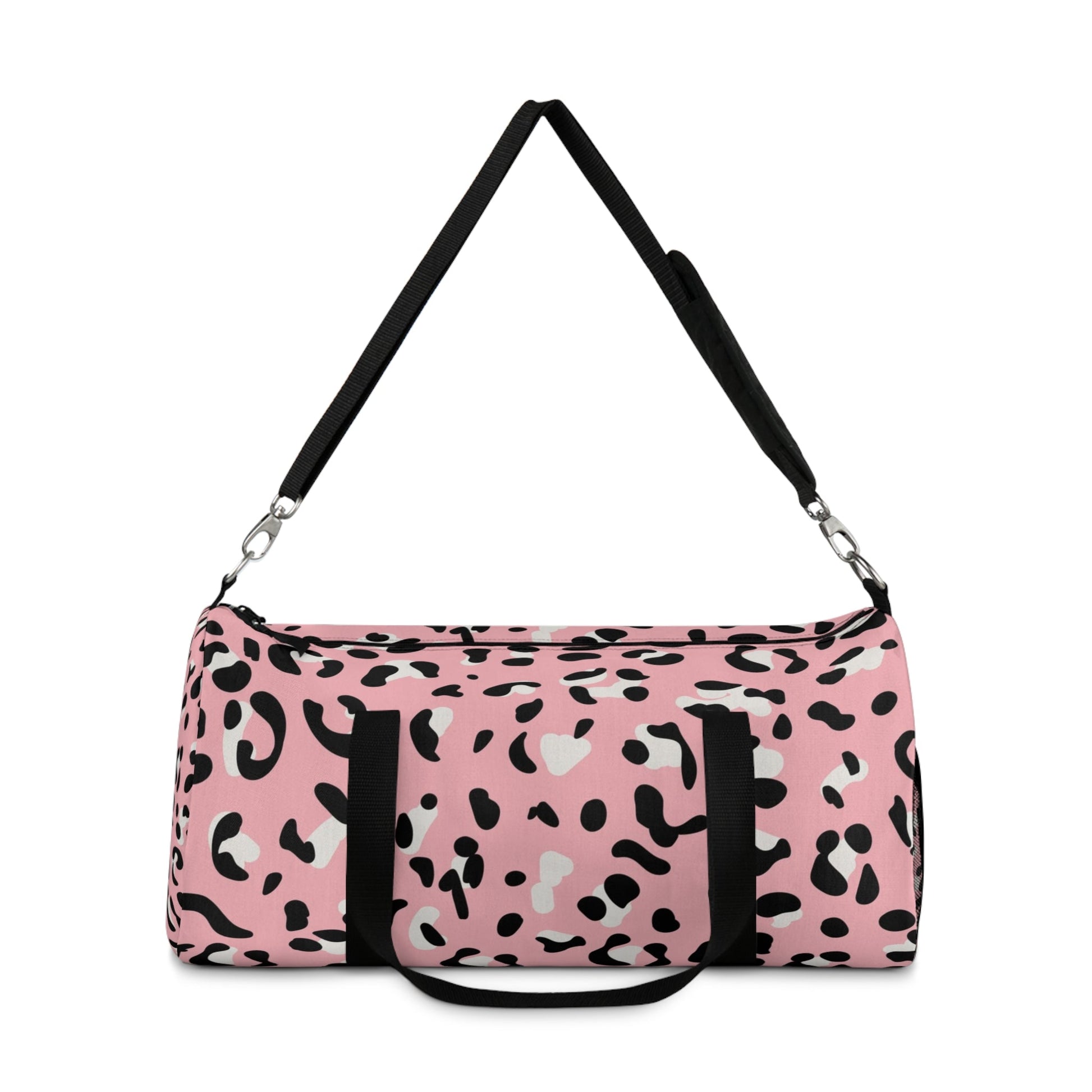 JAKKOUTTHEBXX Pink Leopard Print Duffel Bags 2025