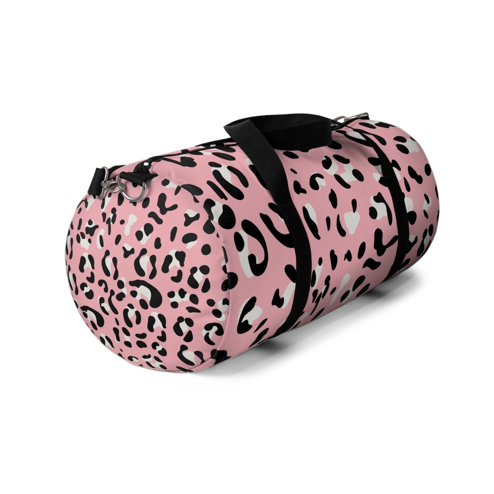 JAKKOUTTHEBXX Pink Leopard Print Duffel Bags 2025