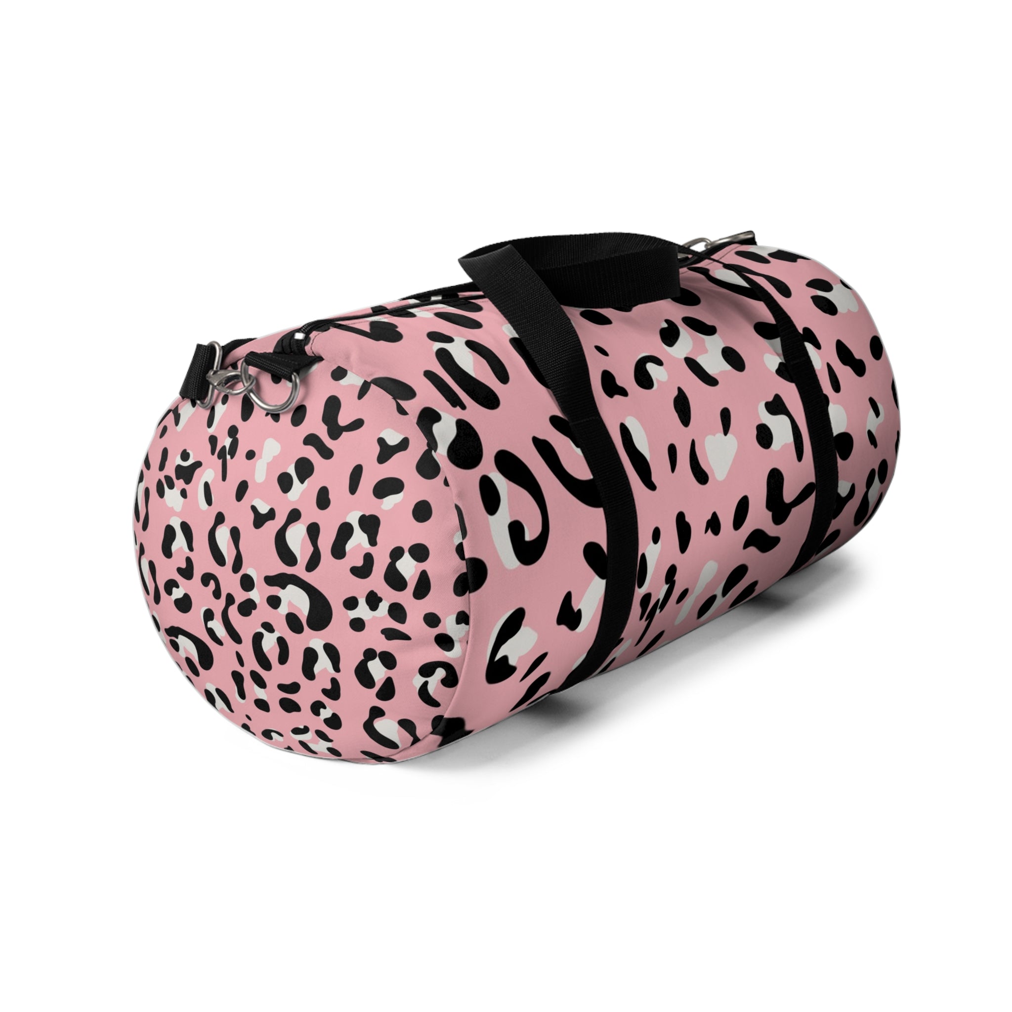 JAKKOUTTHEBXX Pink Leopard Print Duffel Bags 2025