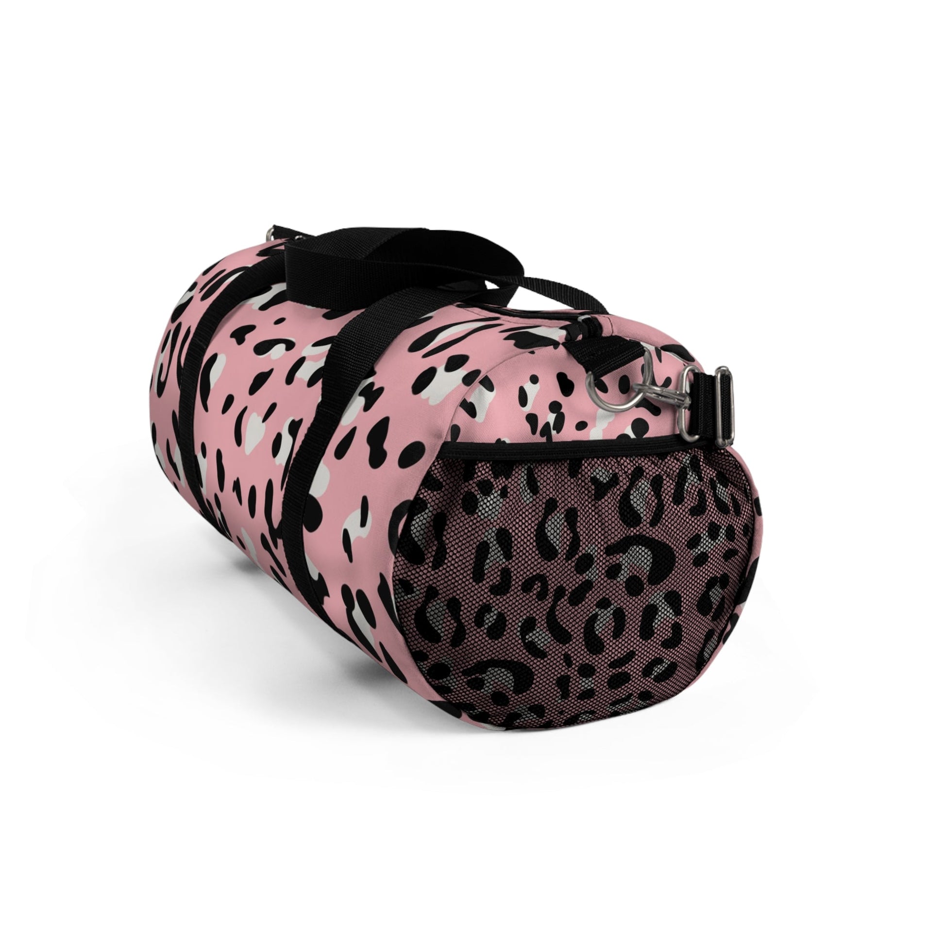 JAKKOUTTHEBXX Pink Leopard Print Duffel Bags 2025
