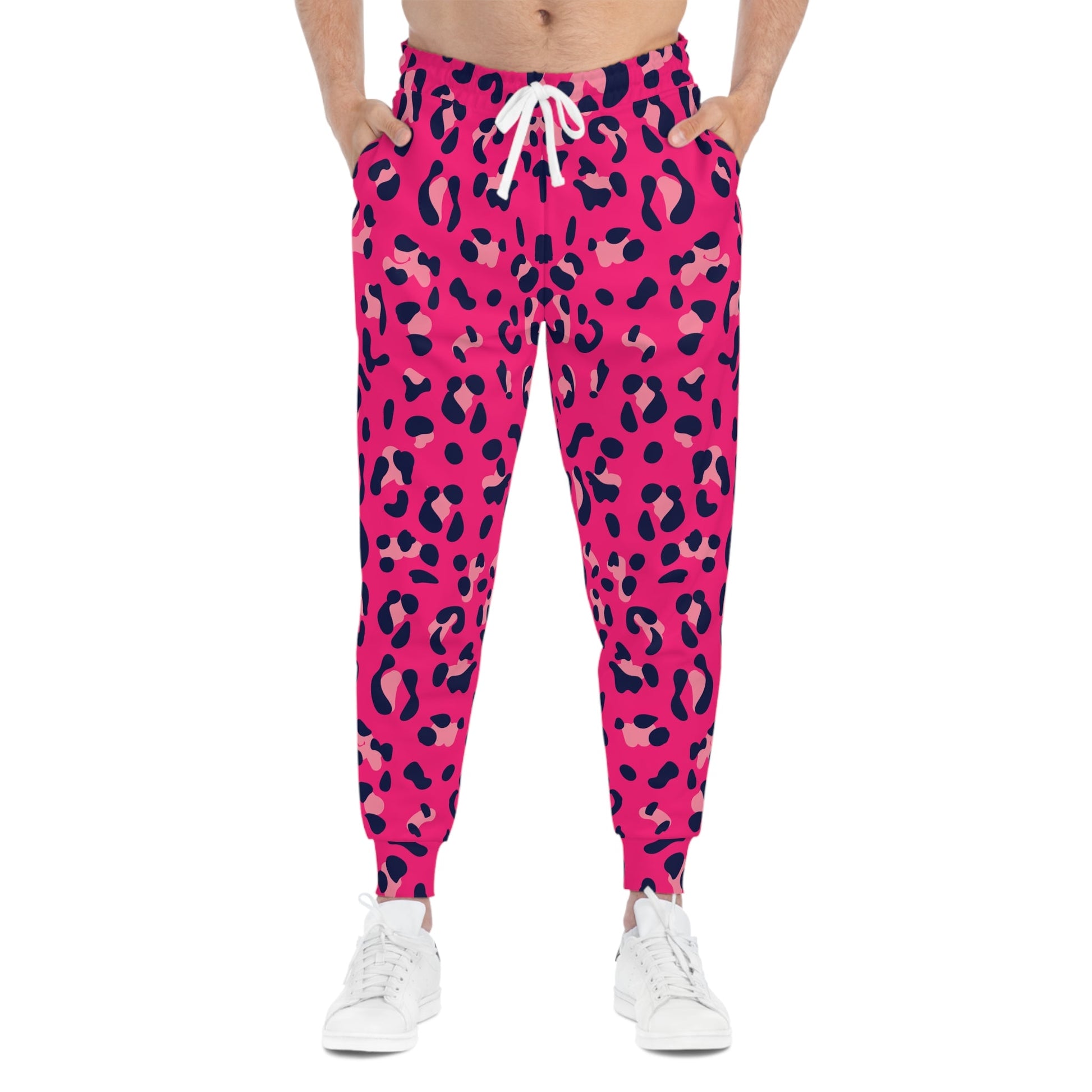 Pink Leopard Print Joggers, Artsulli - Art is Long, Life is Short, All Over Prints, , , , , , , 