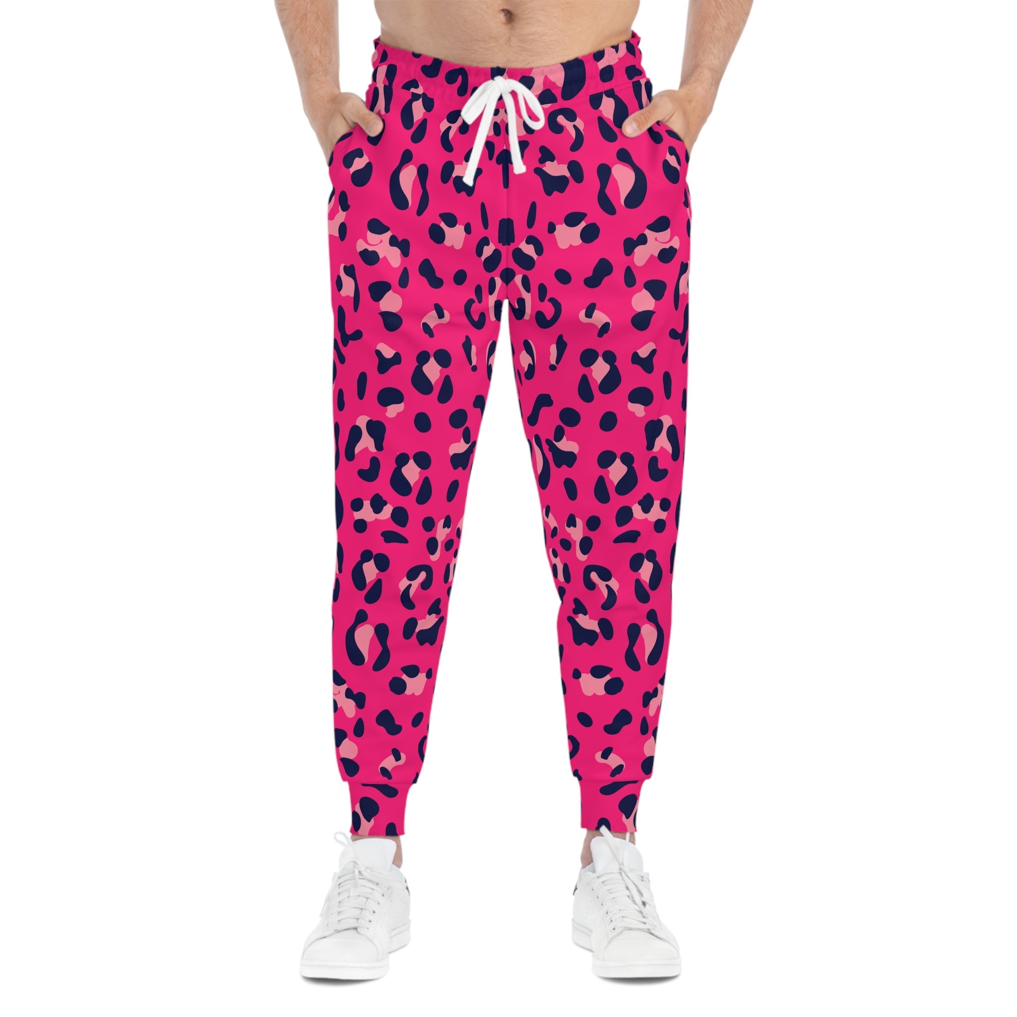 Pink Leopard Print Joggers, Artsulli - Art is Long, Life is Short, All Over Prints, , , , , , , 