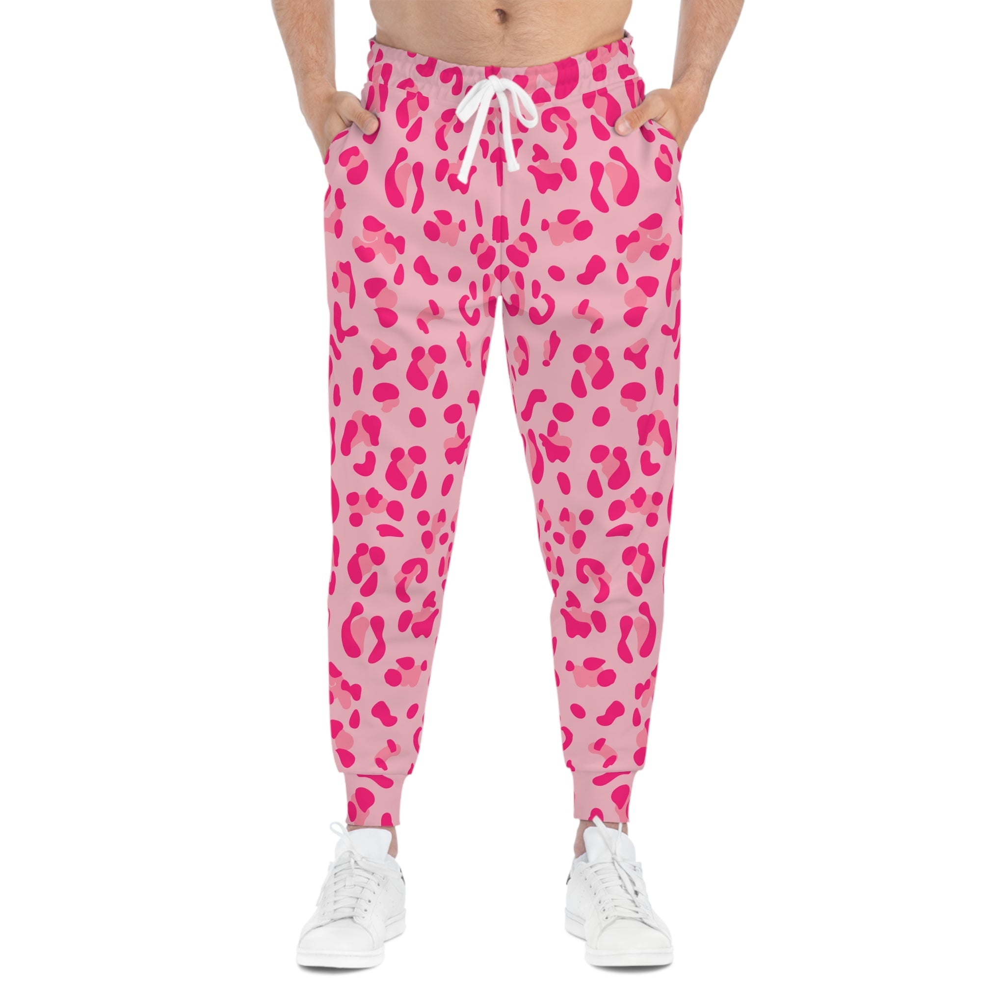 Pink Leopard Print Joggers, Artsulli - Art is Long, Life is Short, All Over Prints, , , , , , , 