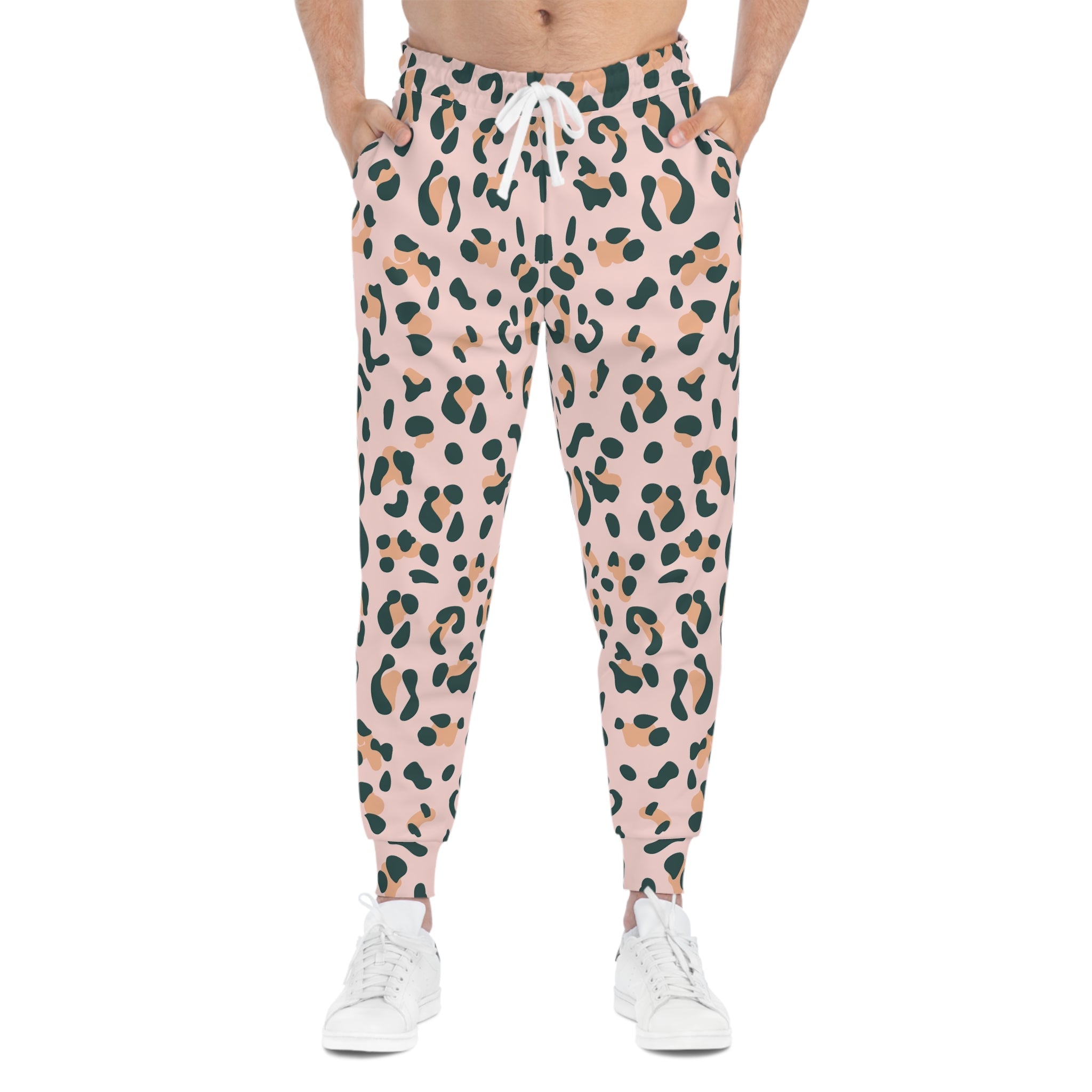Pink Leopard Print Joggers, Artsulli - Art is Long, Life is Short, All Over Prints, , , , , , , 