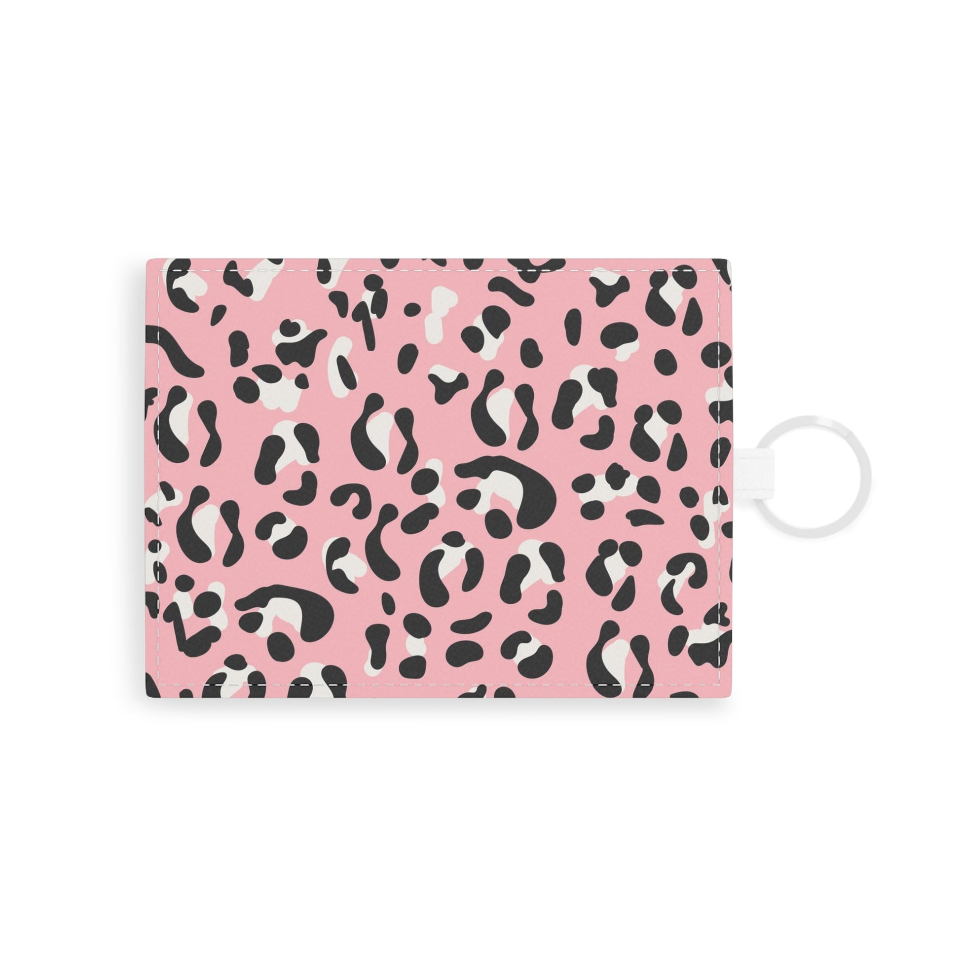 JAKKOUTTHEBXX Pink Leopard Print Keychain Card Holder 2025