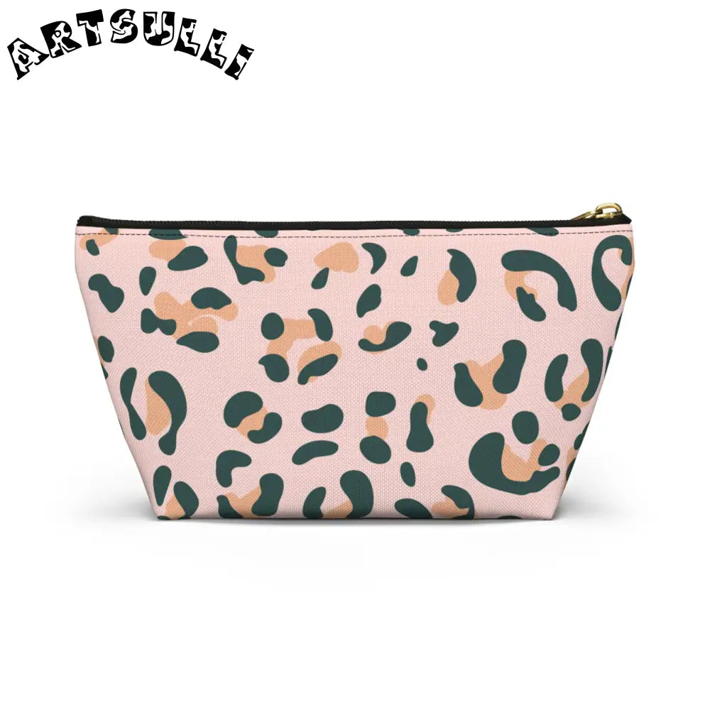 Pink Leopard Print Makeup Bag, Artsulli - Art is Long, Life is Short, Bags, , , , , , , 
