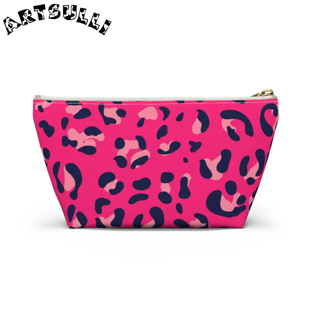 Pink Leopard Print Pouch, Artsulli - Art is Long, Life is Short, Bags, , , , , , , 