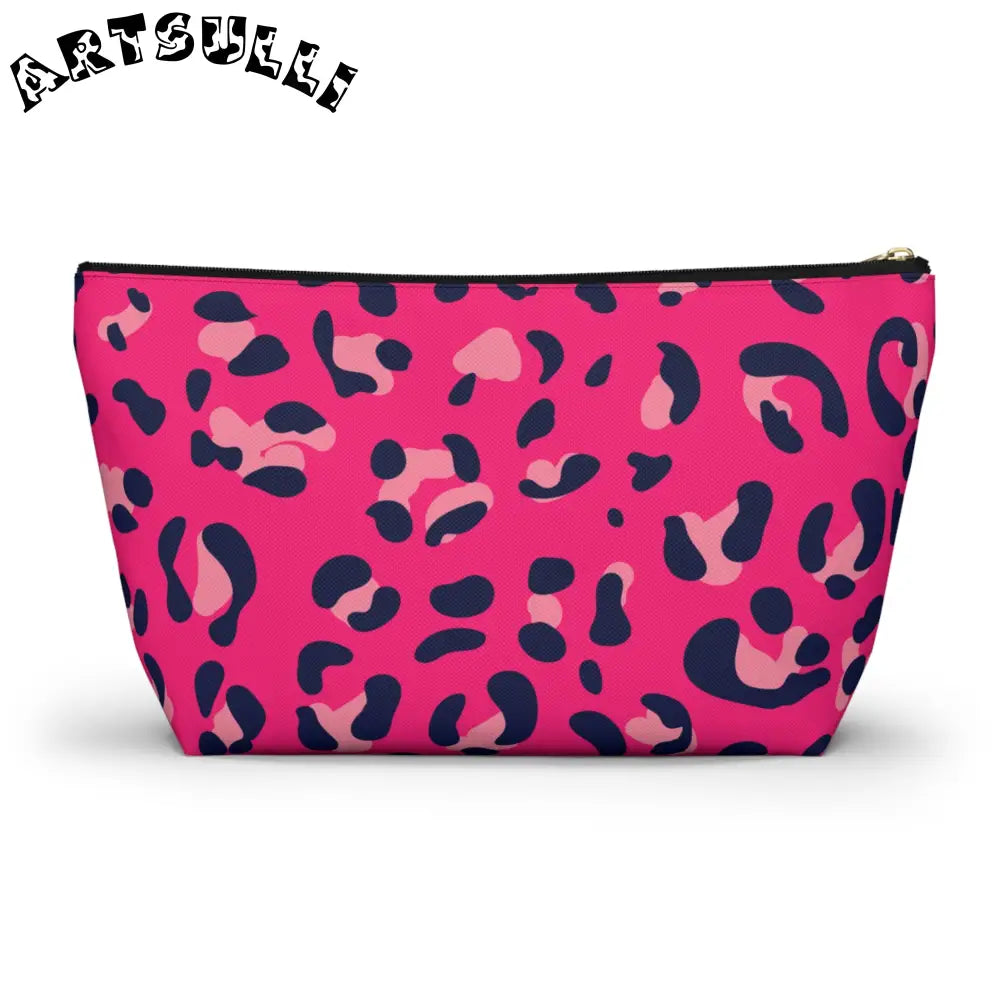 Pink Leopard Print Pouch, Artsulli - Art is Long, Life is Short, Bags, , , , , , , 