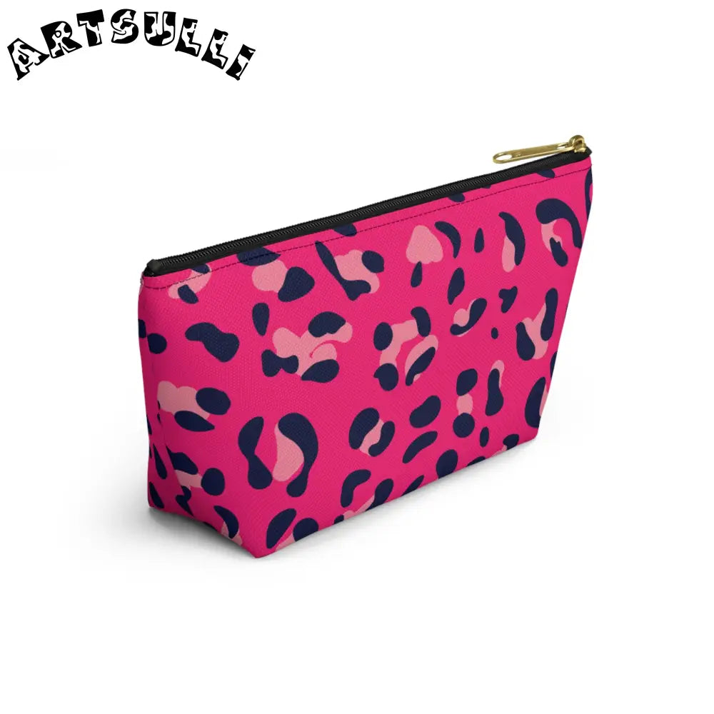 Pink Leopard Print Pouch, Artsulli - Art is Long, Life is Short, Bags, , , , , , , 