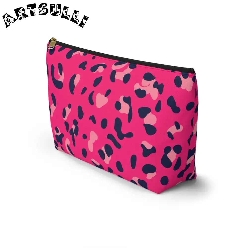 Pink Leopard Print Pouch, Artsulli - Art is Long, Life is Short, Bags, , , , , , , 