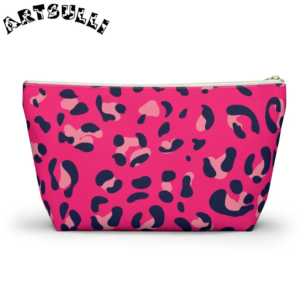 Pink Leopard Print Pouch, Artsulli - Art is Long, Life is Short, Bags, , , , , , , 