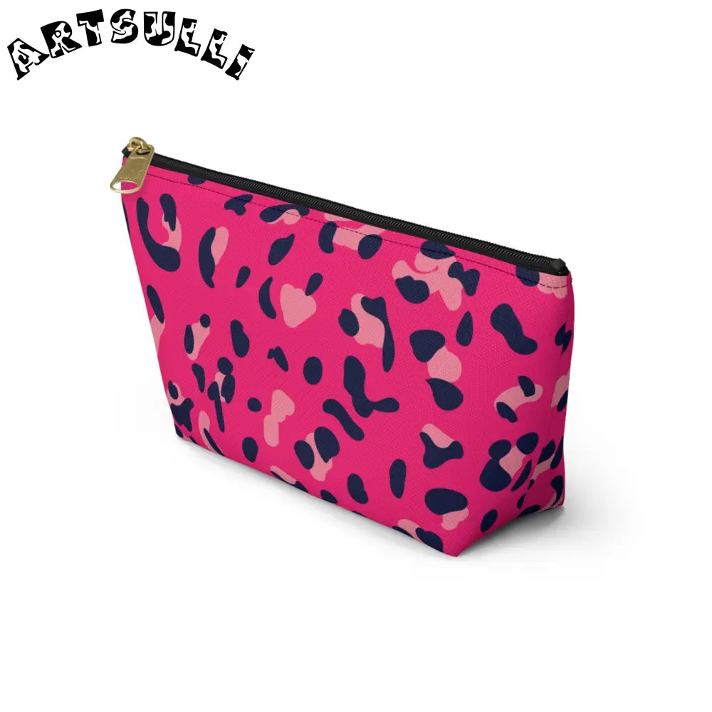 Pink Leopard Print Pouch, Artsulli - Art is Long, Life is Short, Bags, , , , , , , 