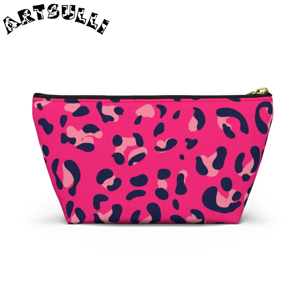 Pink Leopard Print Pouch, Artsulli - Art is Long, Life is Short, Bags, , , , , , , 